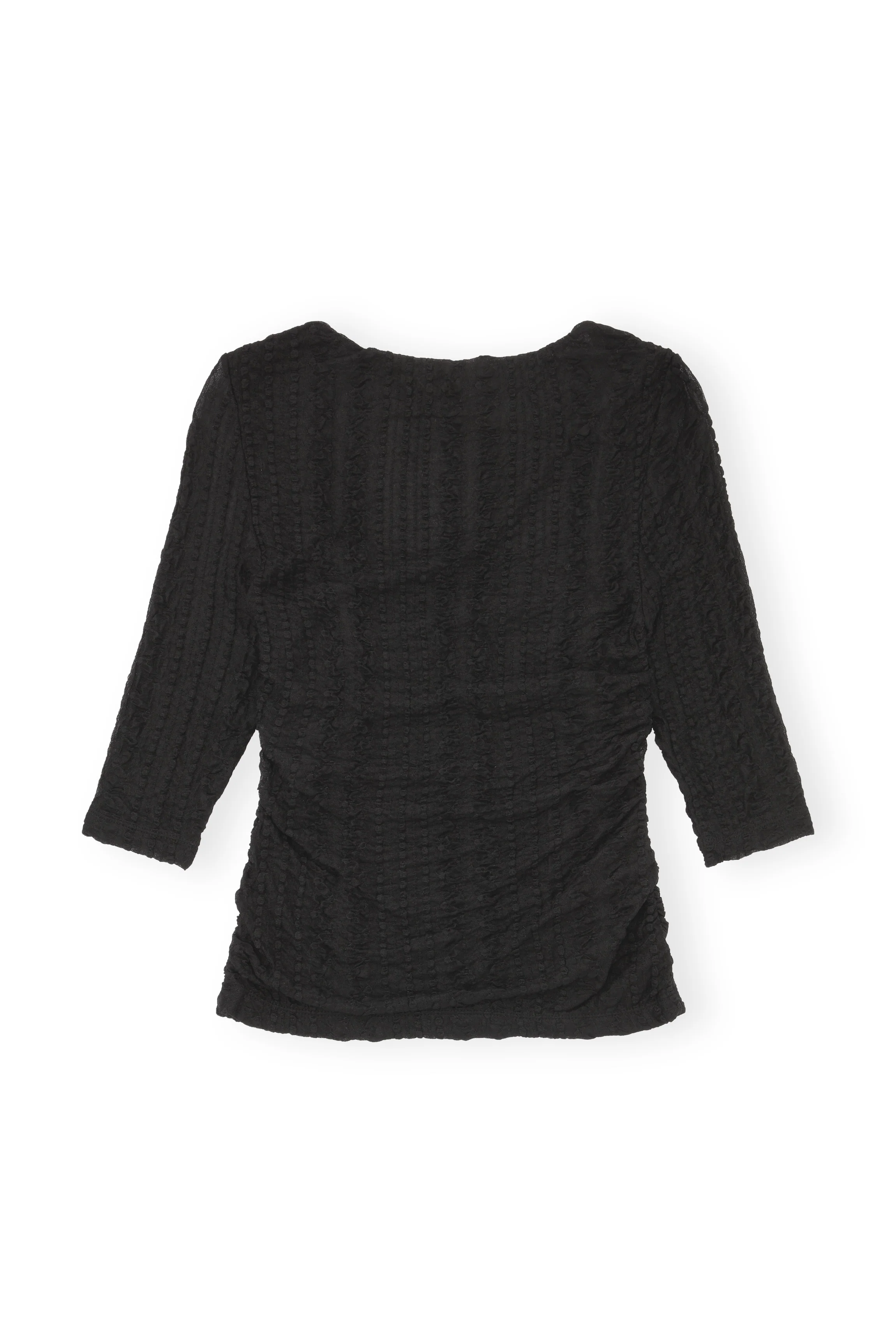 Ruched Lace Blouse | Black - Image 2
