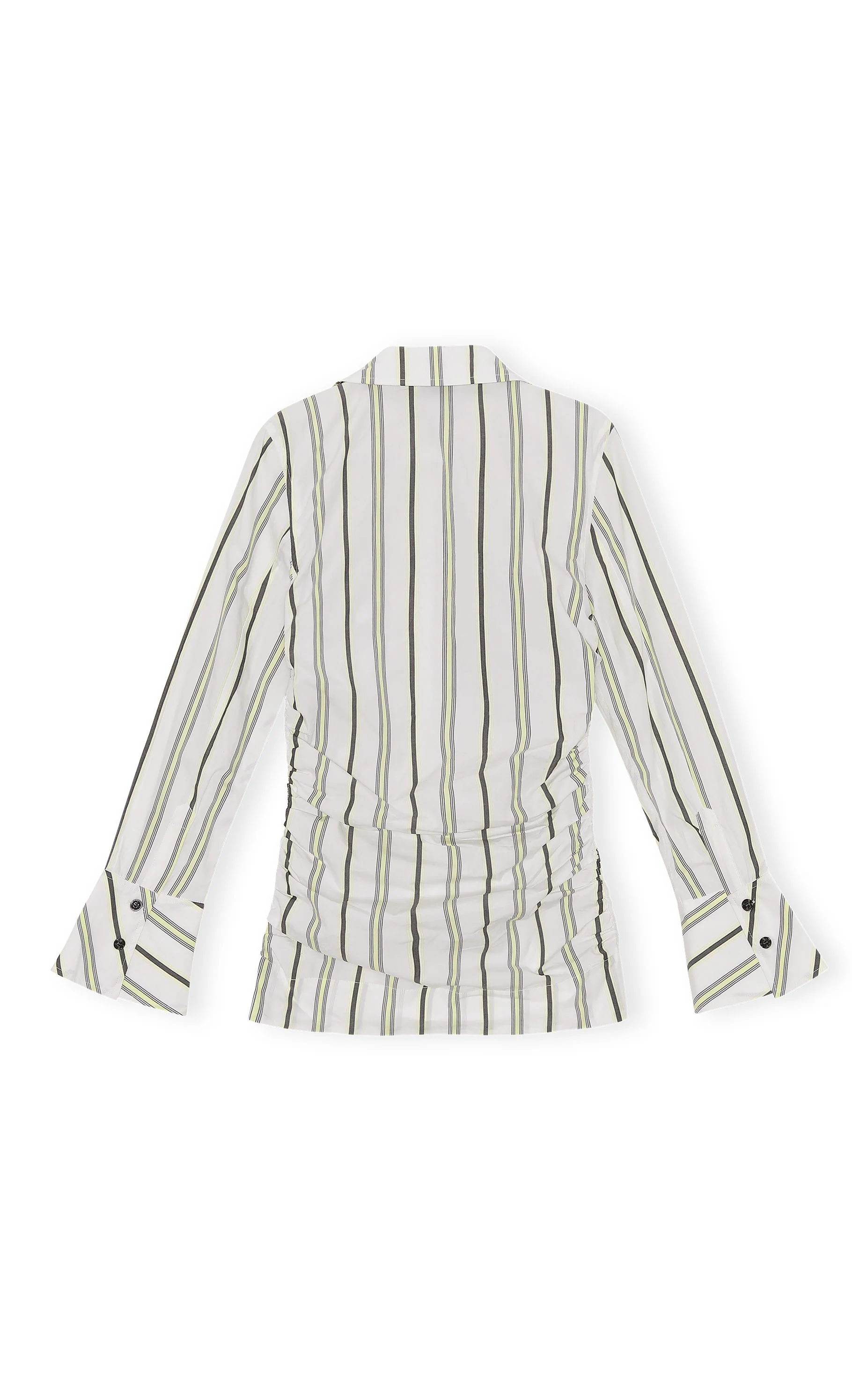 Ruched Shirt | Mix Stripe Yellow Pear - Image 2