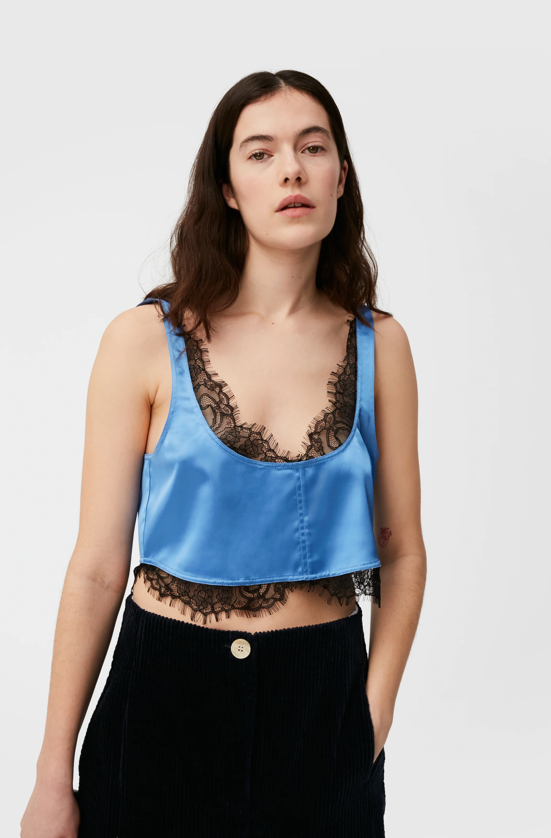 Satin Cropped Top | Granada Sky - Image 3