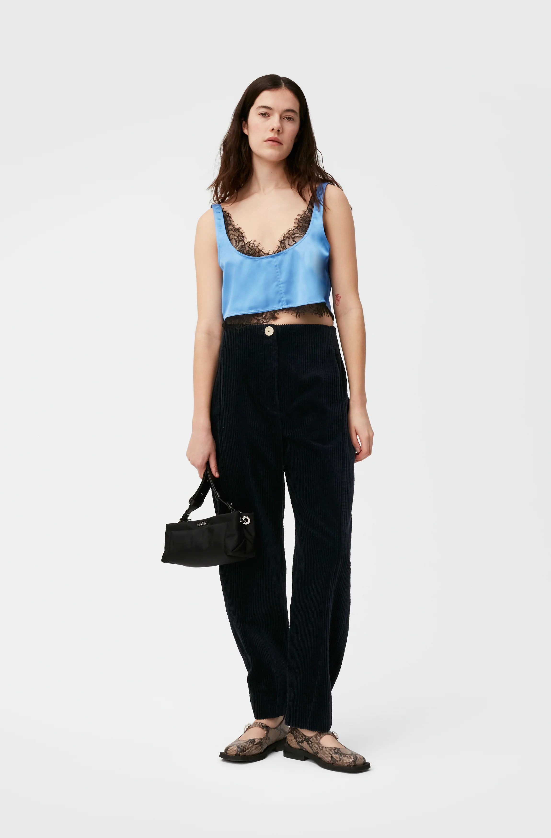 Satin Cropped Top | Granada Sky - Image 4
