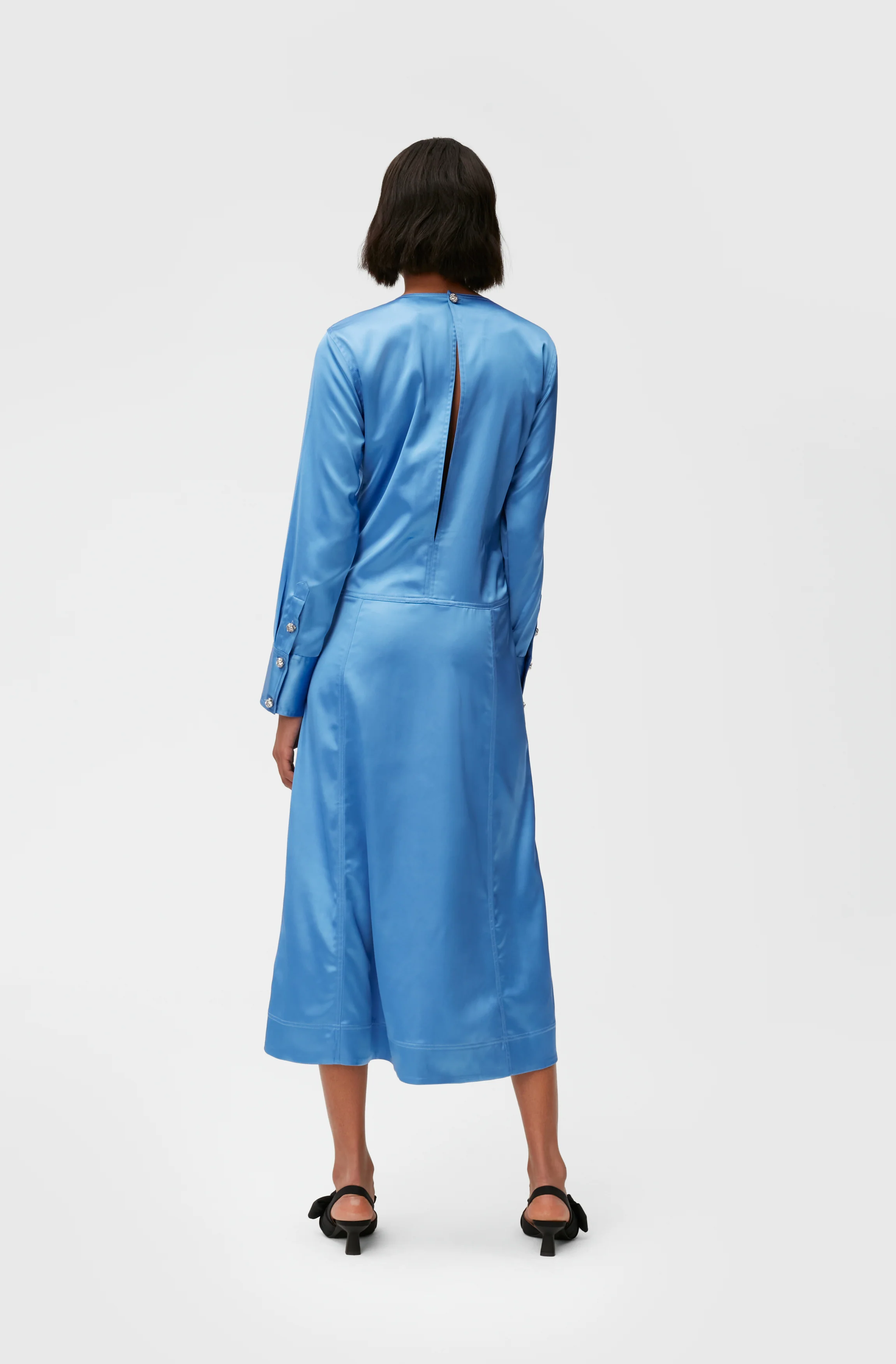 Satin Midi Dress | Granada Sky - Image 4