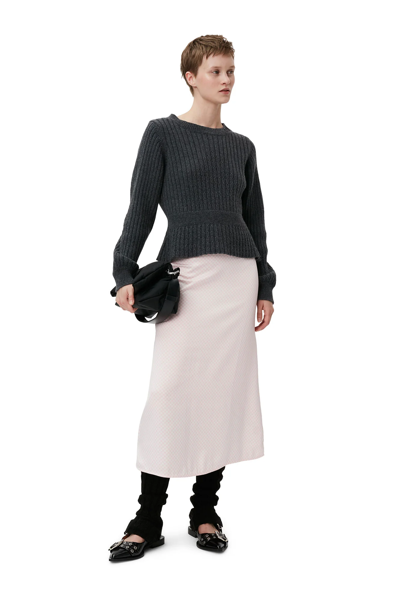 Satin Midi Skirt | Light Lilac - Image 3