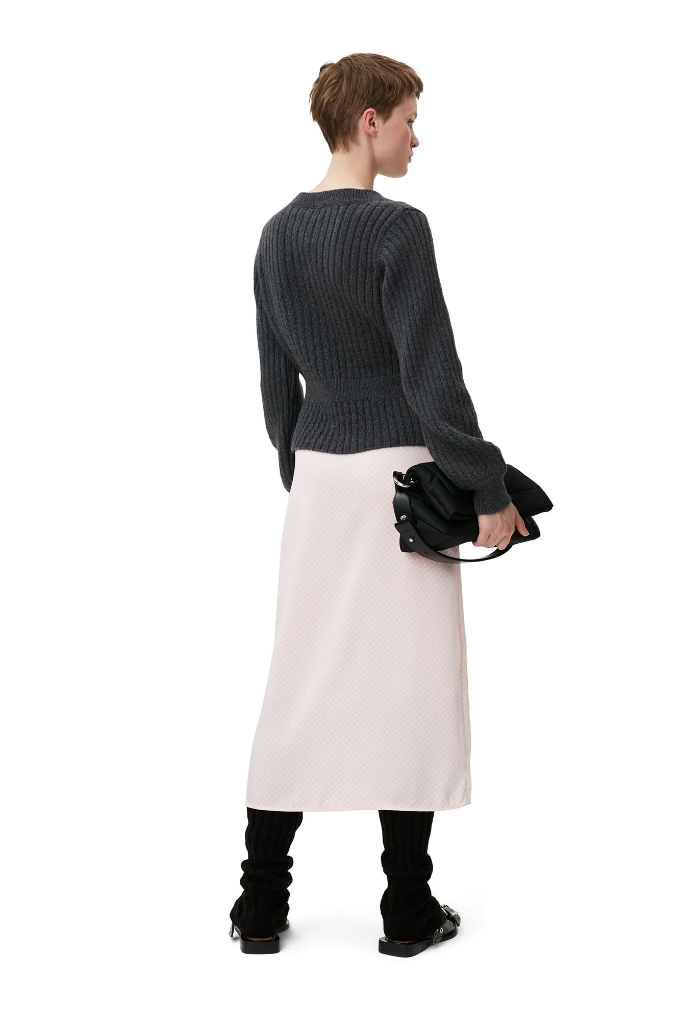Satin Midi Skirt | Light Lilac - Image 4