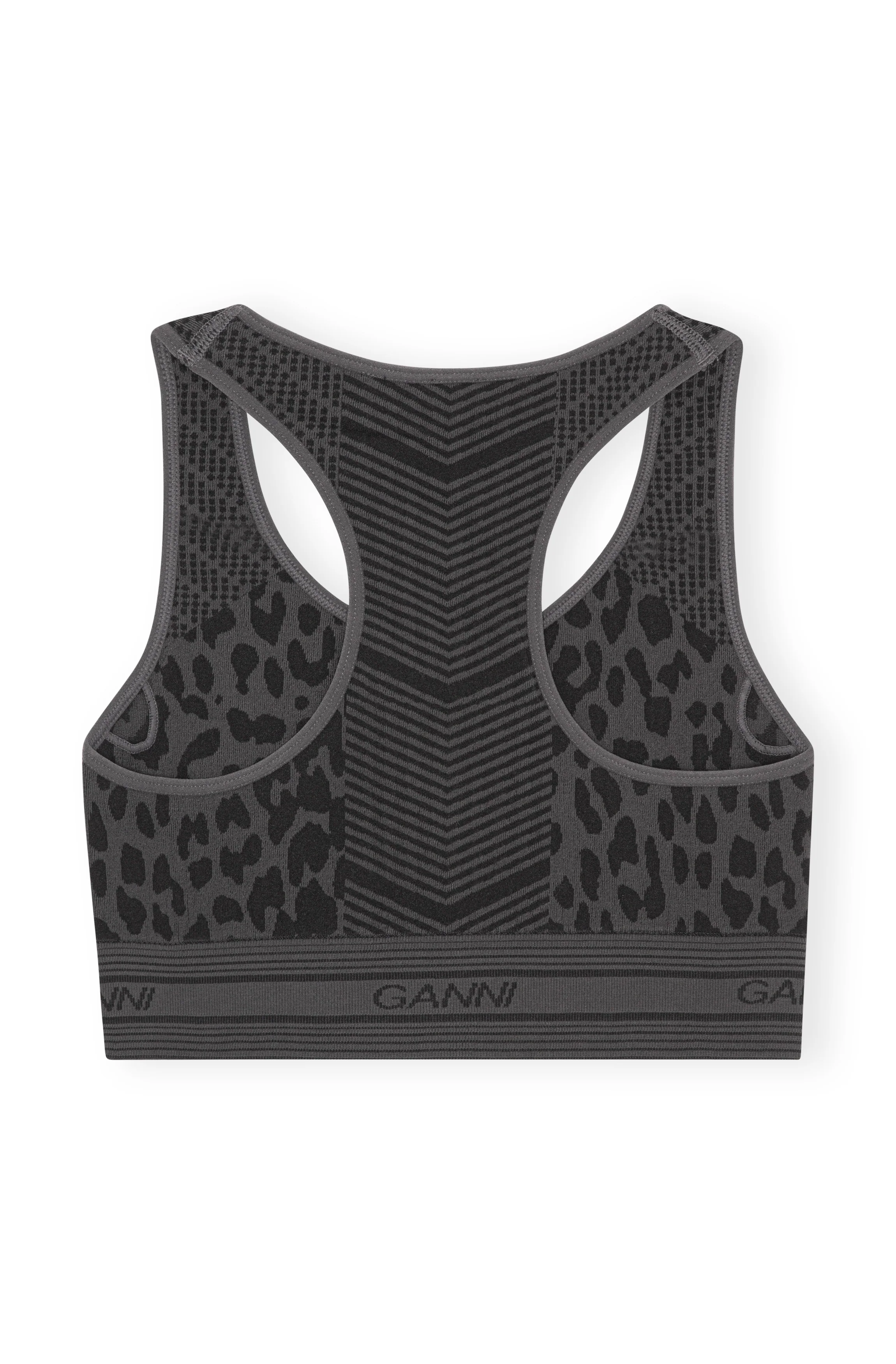 Seamless Jacquard Bra | Black - Image 3