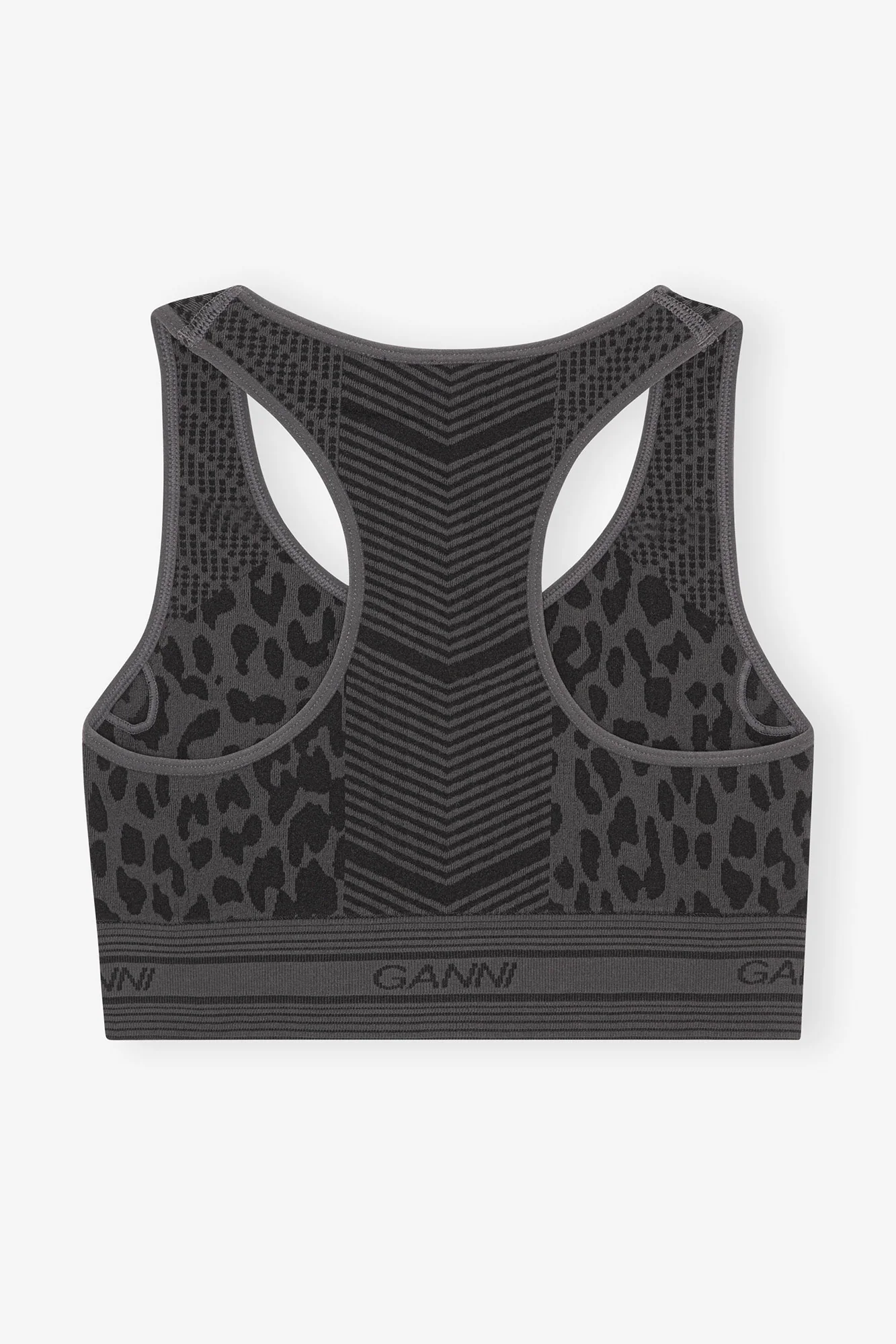 Seamless Jacquard Bra | Black - Image 4