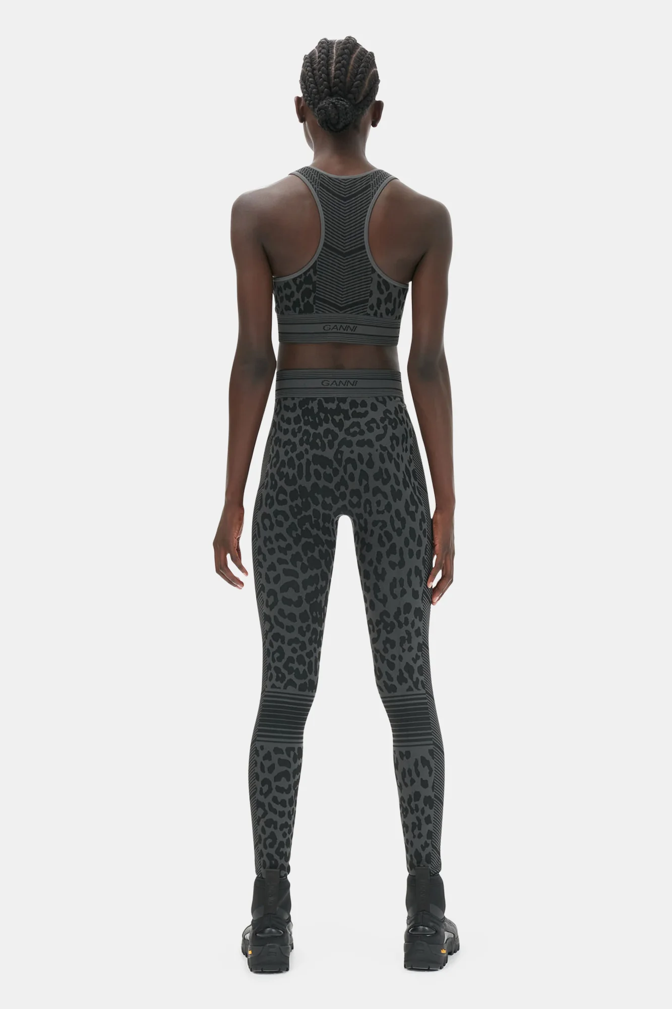 Seamless Jacquard Bra | Black - Image 6