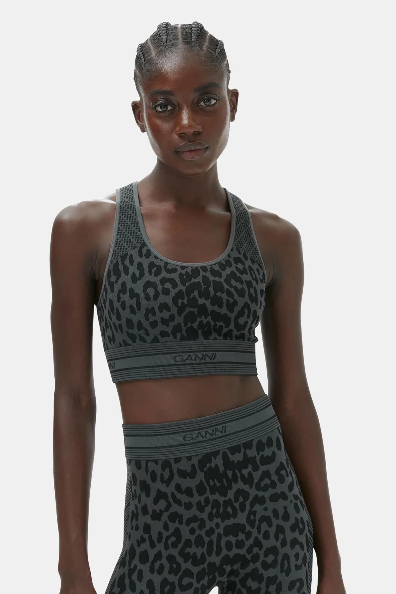 Seamless Jacquard Bra | Black - Image 7