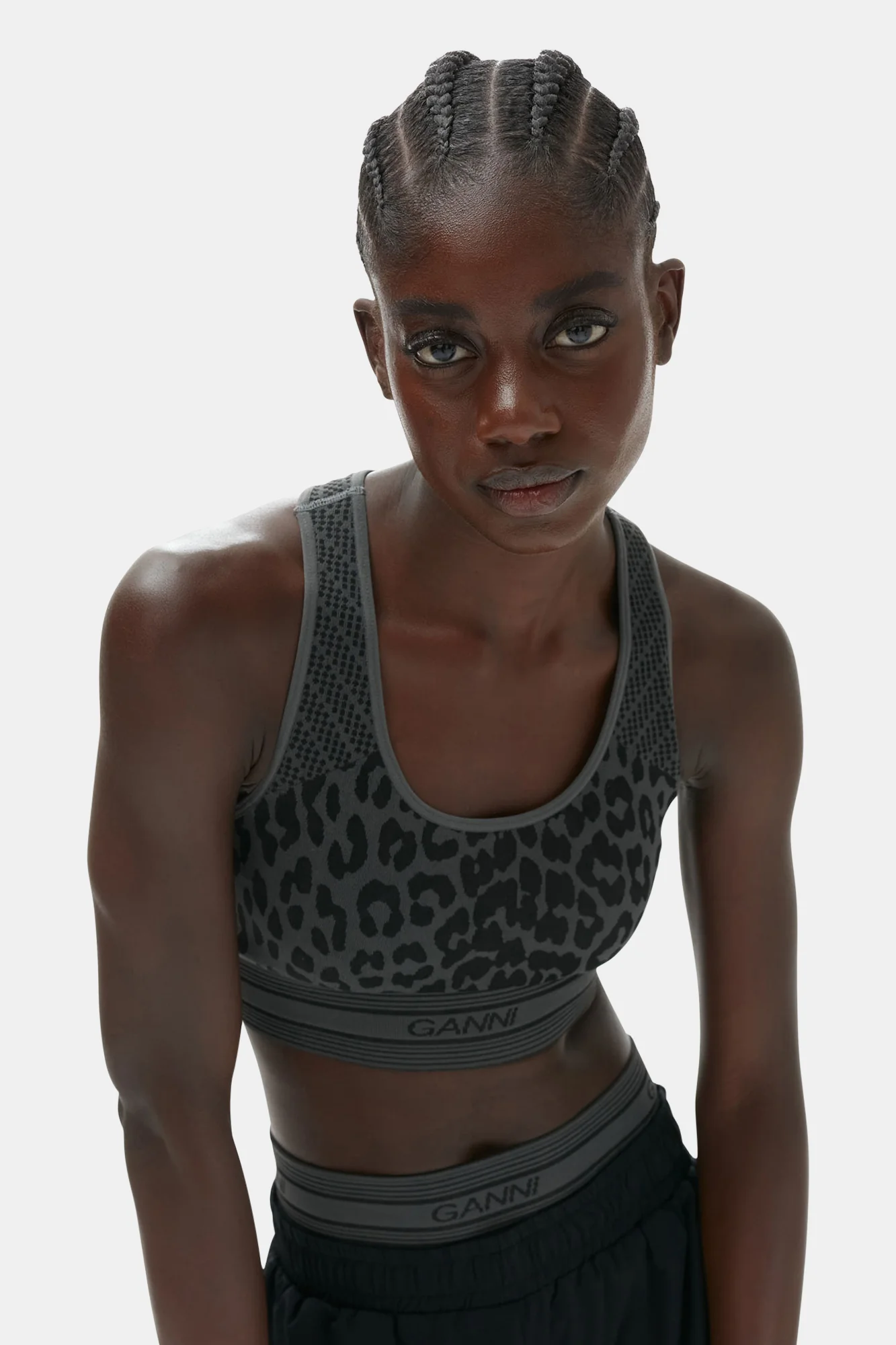 Seamless Jacquard Bra | Black - Image 8