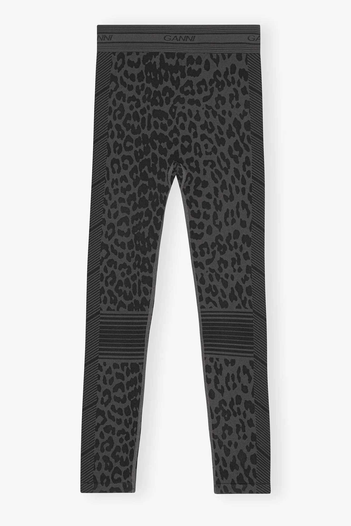 Seamless Jacquard Leggings | Black - Image 4