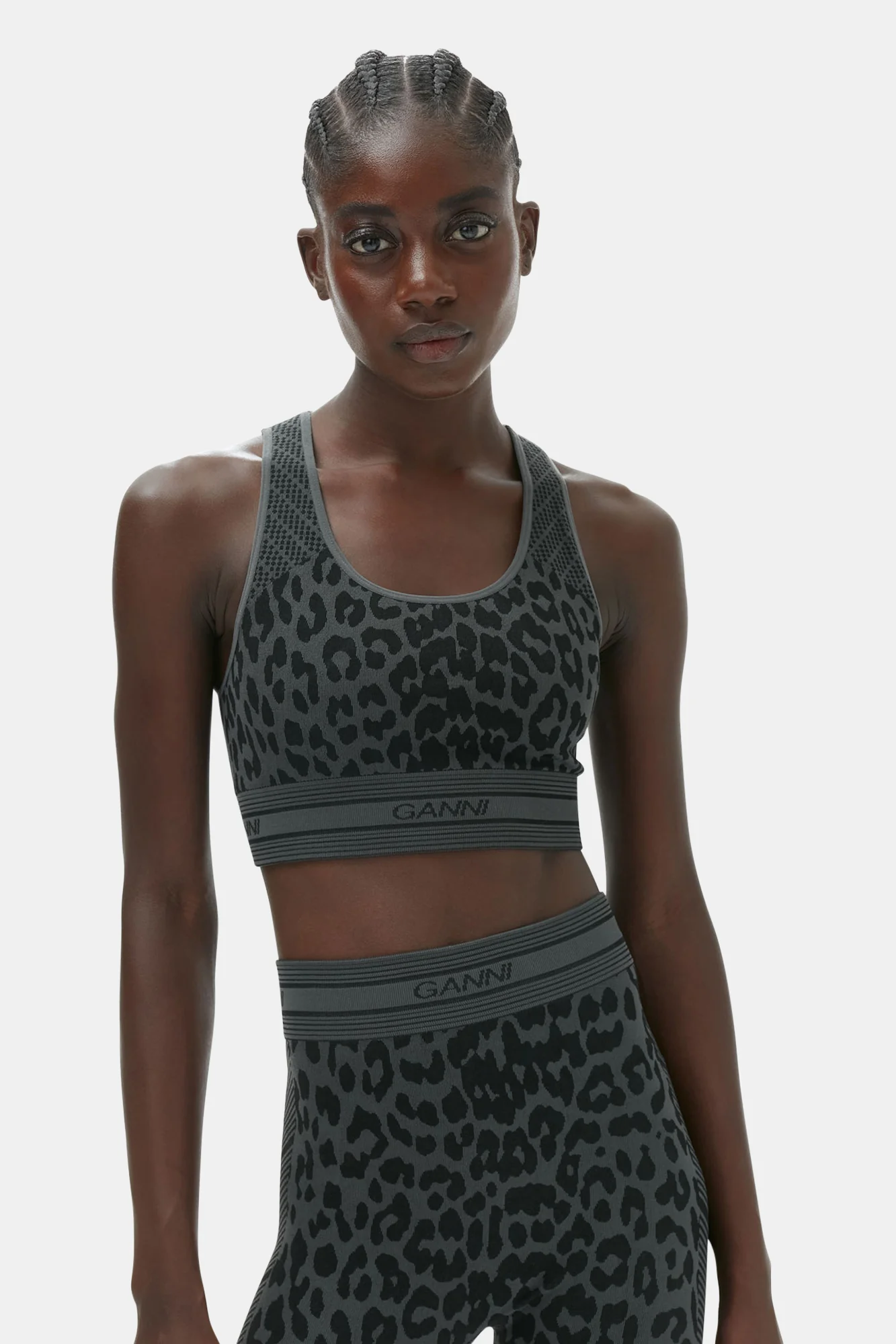Seamless Jacquard Leggings | Black - Image 7