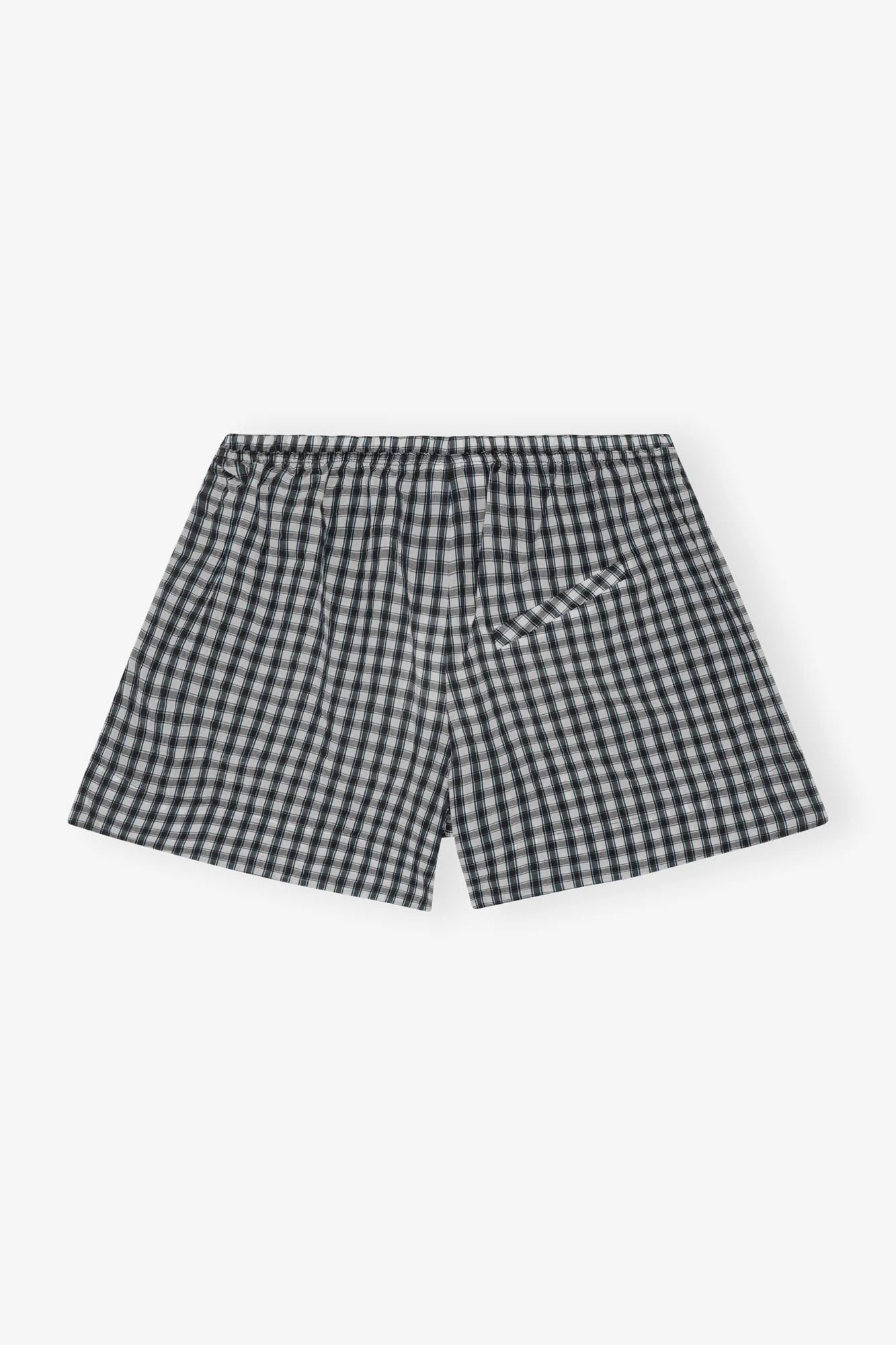 Seersucker Check Elasticated Shorts | Egret - Image 2