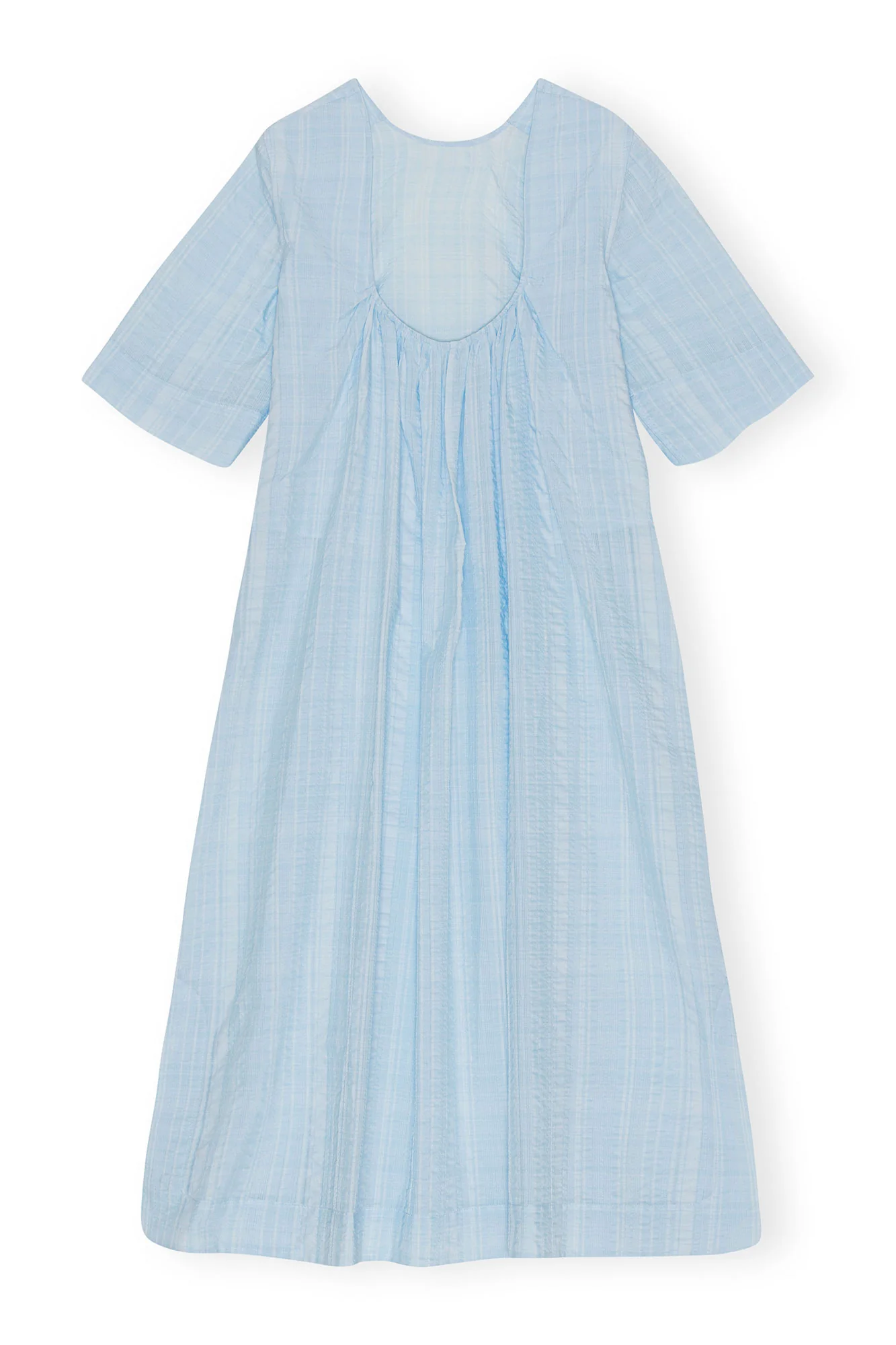 Seersucker Check Maxi Dress | Ice Water - Image 2