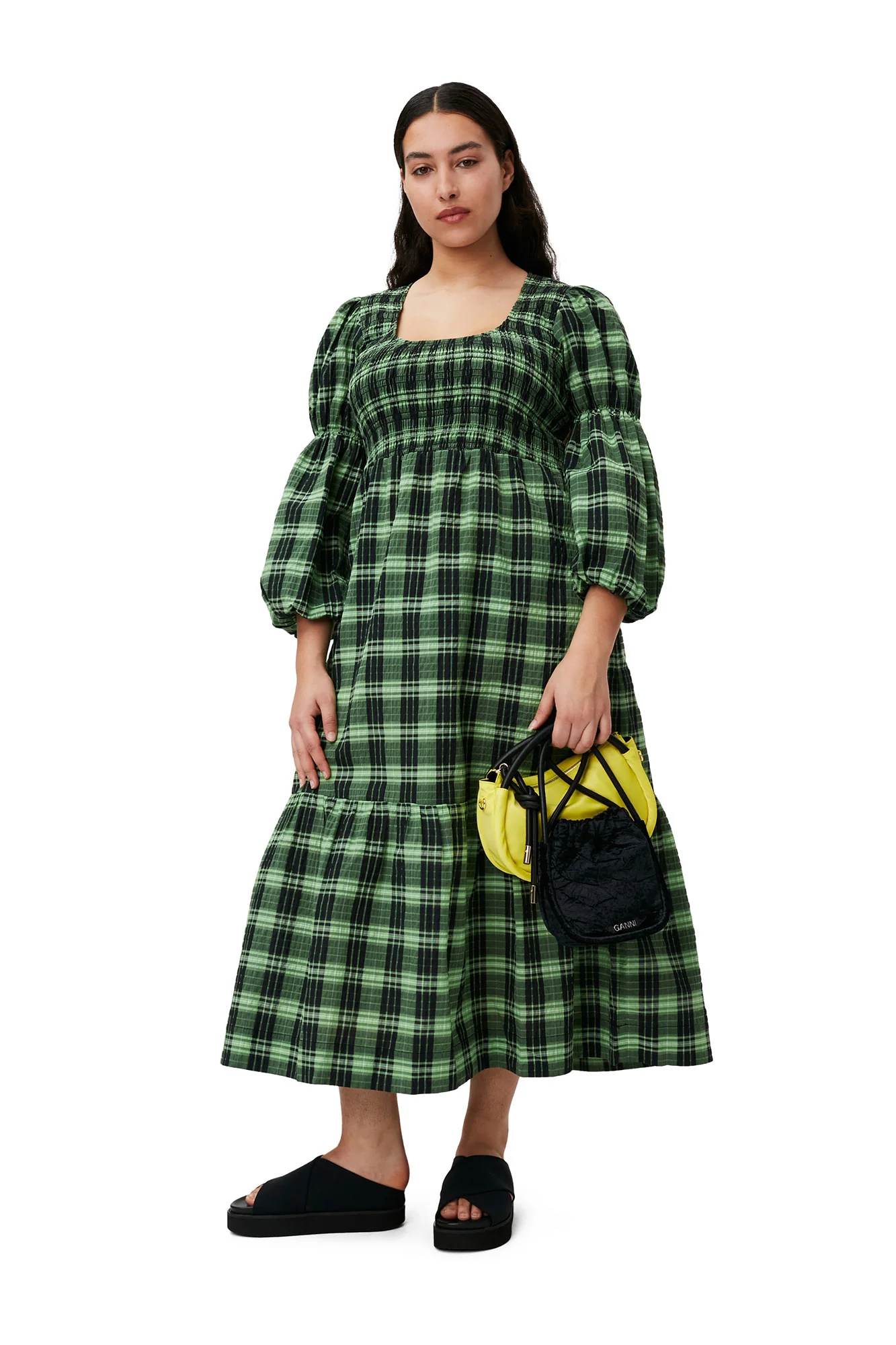 Seersucker Check Maxi Smock Dress | Peapod - Image 3