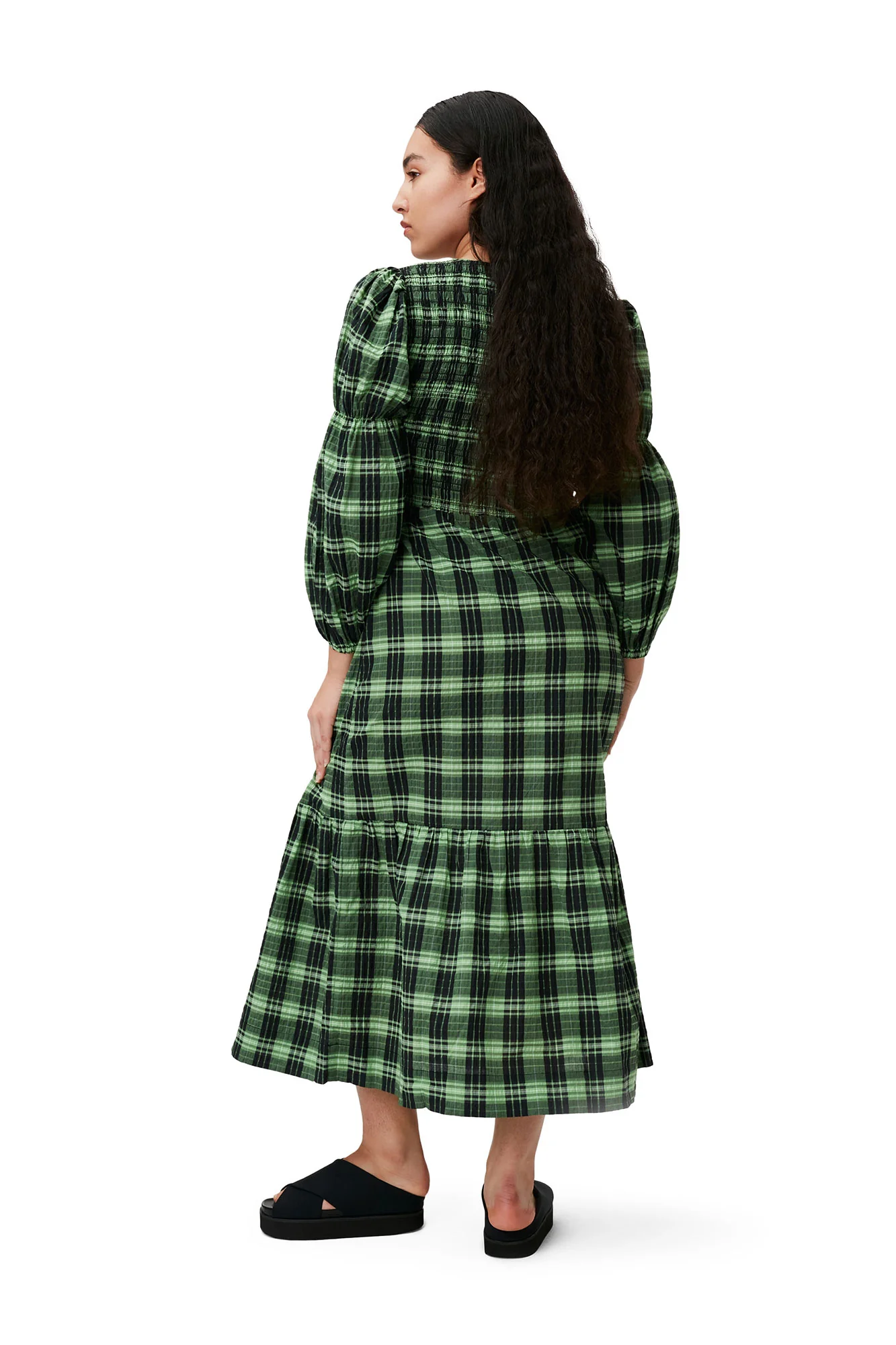 Seersucker Check Maxi Smock Dress | Peapod - Image 4