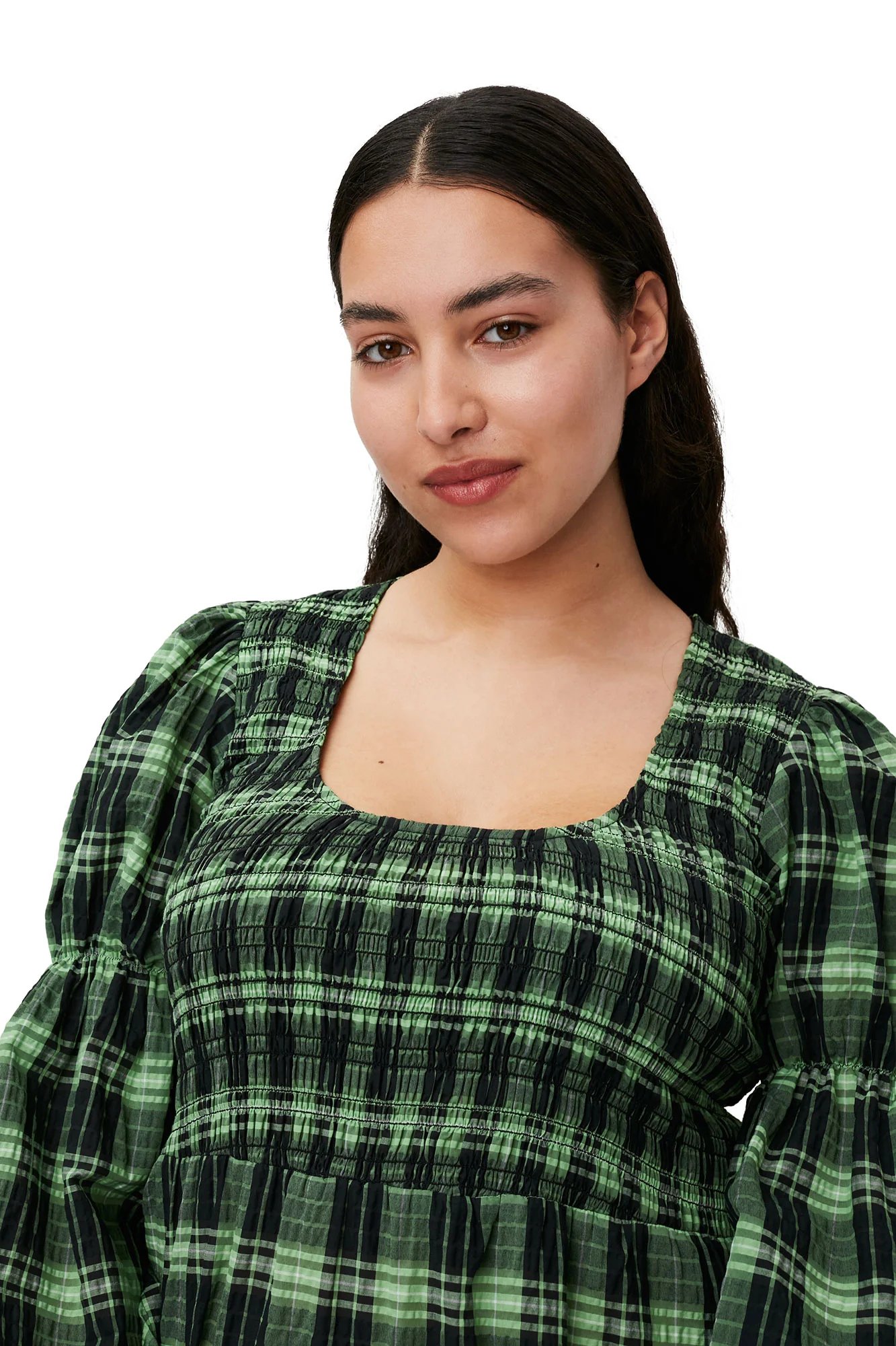 Seersucker Check Maxi Smock Dress | Peapod - Image 5