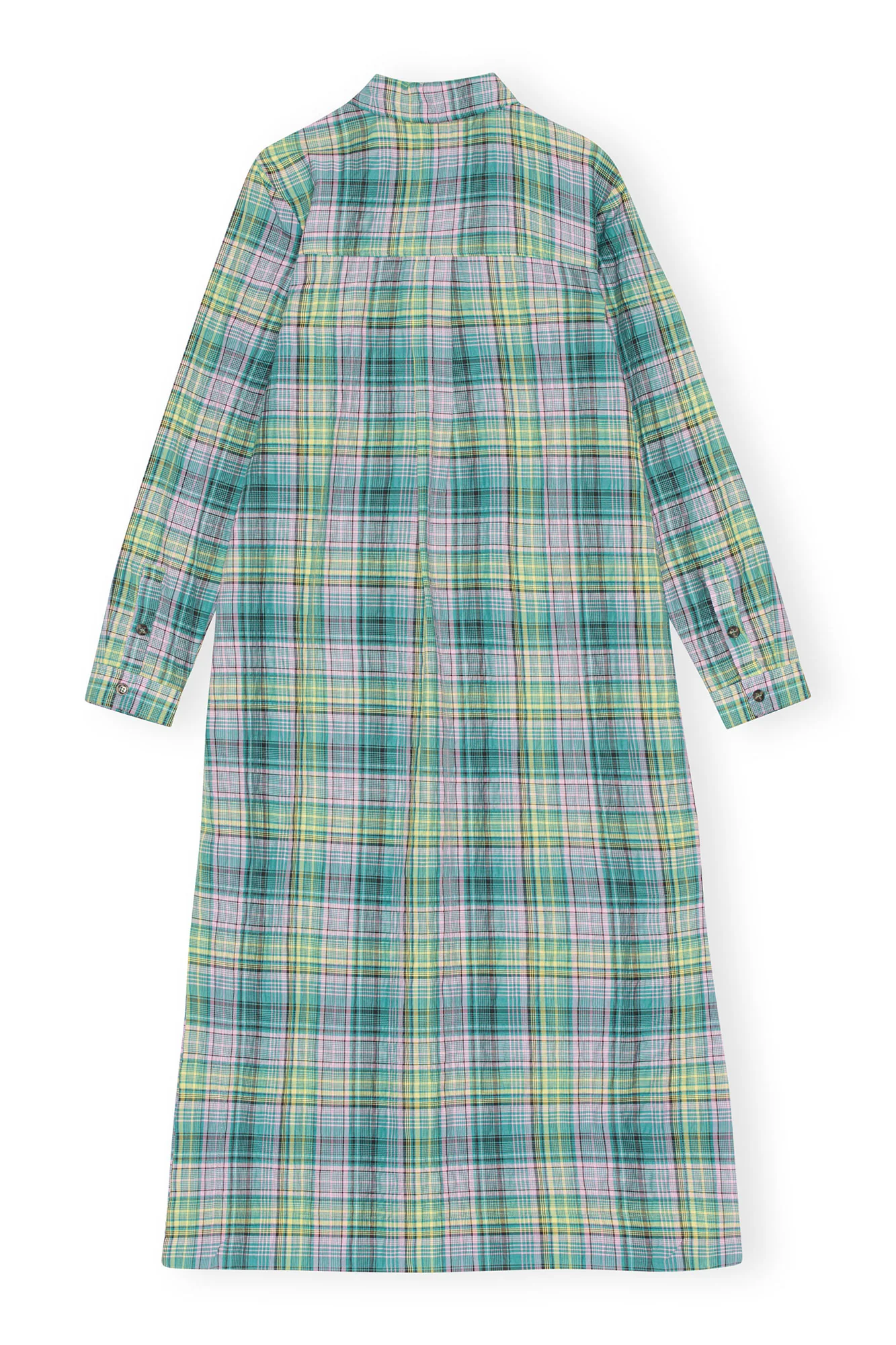Seersucker Check Shirt Dress | Lagoon - Image 2