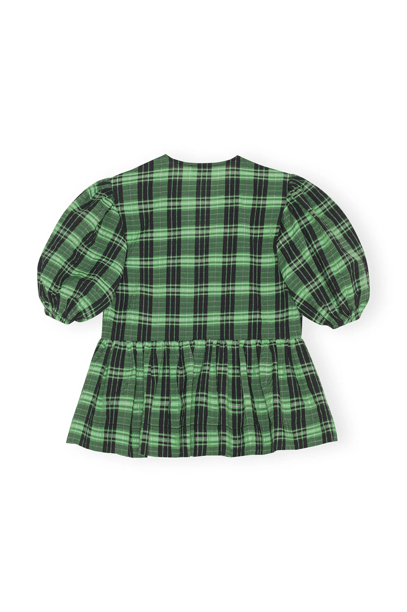 Seersucker Check Wrap Blouse | Peapod - Image 2