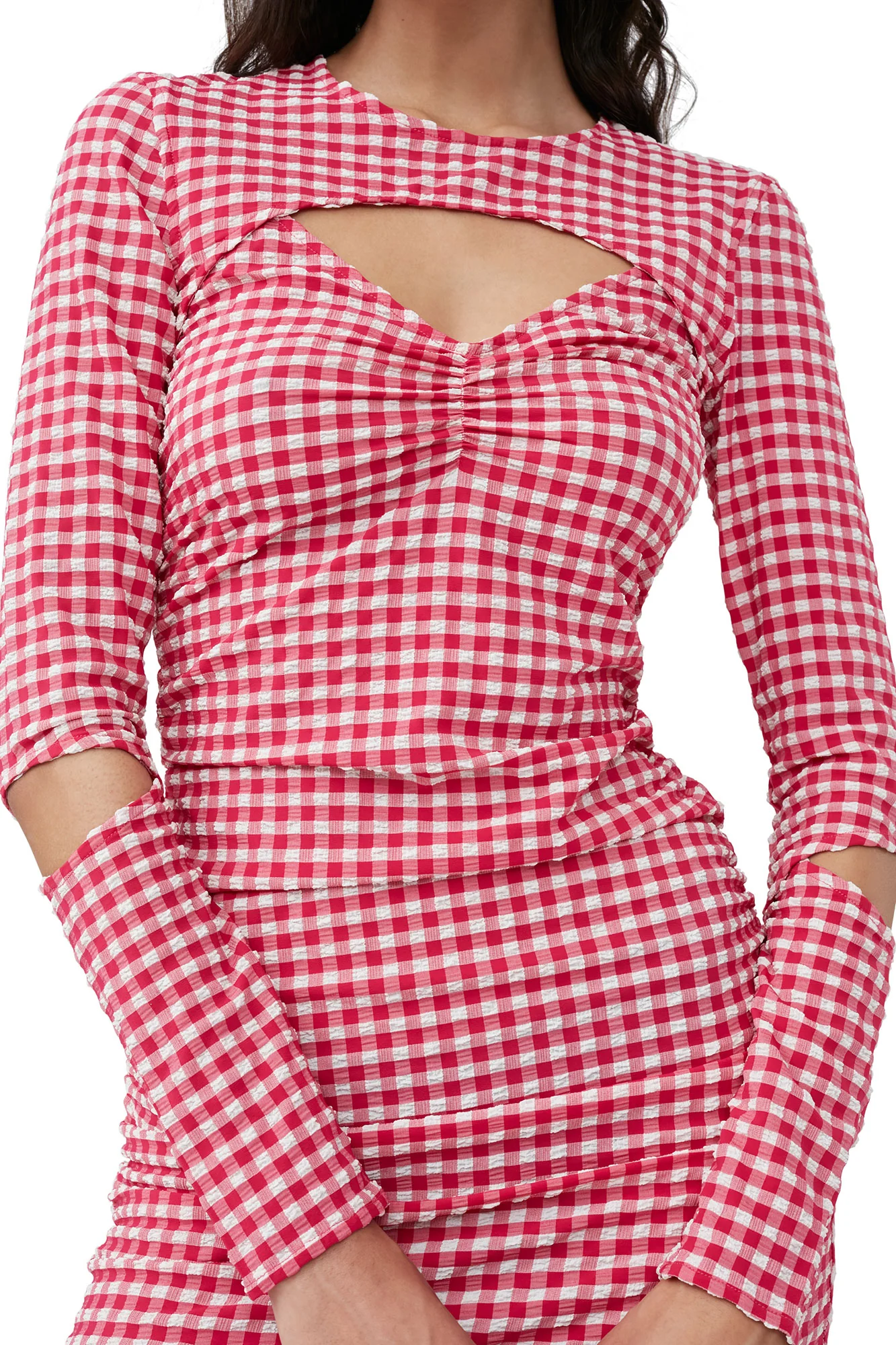 Seersucker Cut-out Mini Dress | Love Potion - Image 6