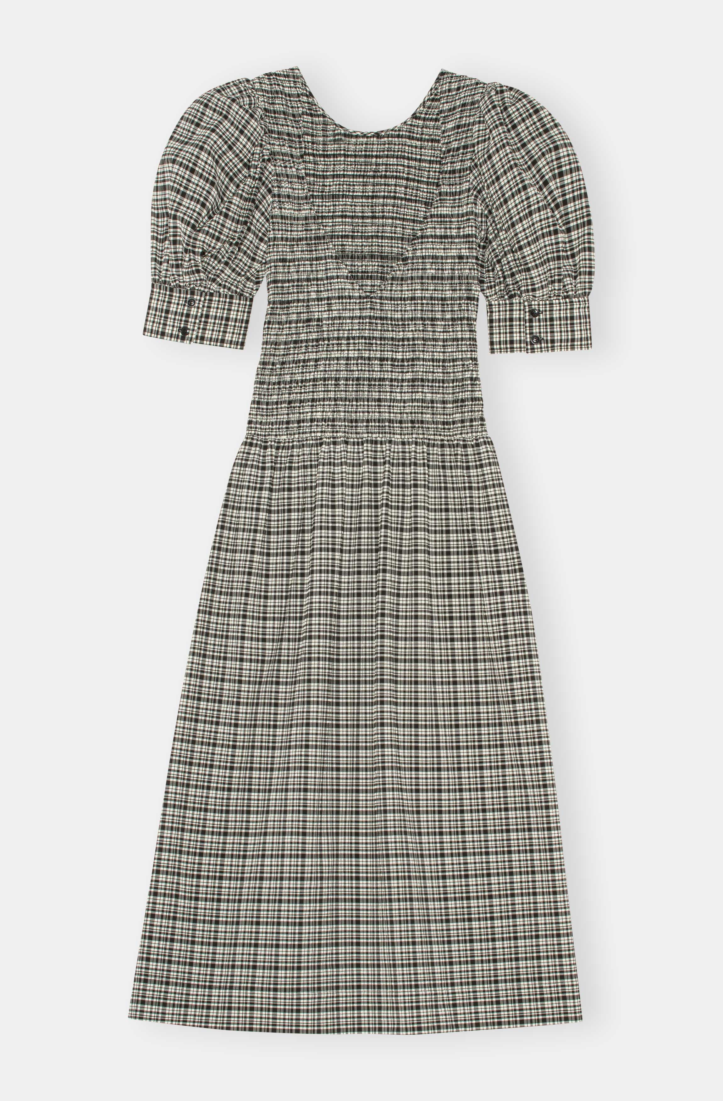 Seersucker Midi Dress | Mini Check Black - Image 2