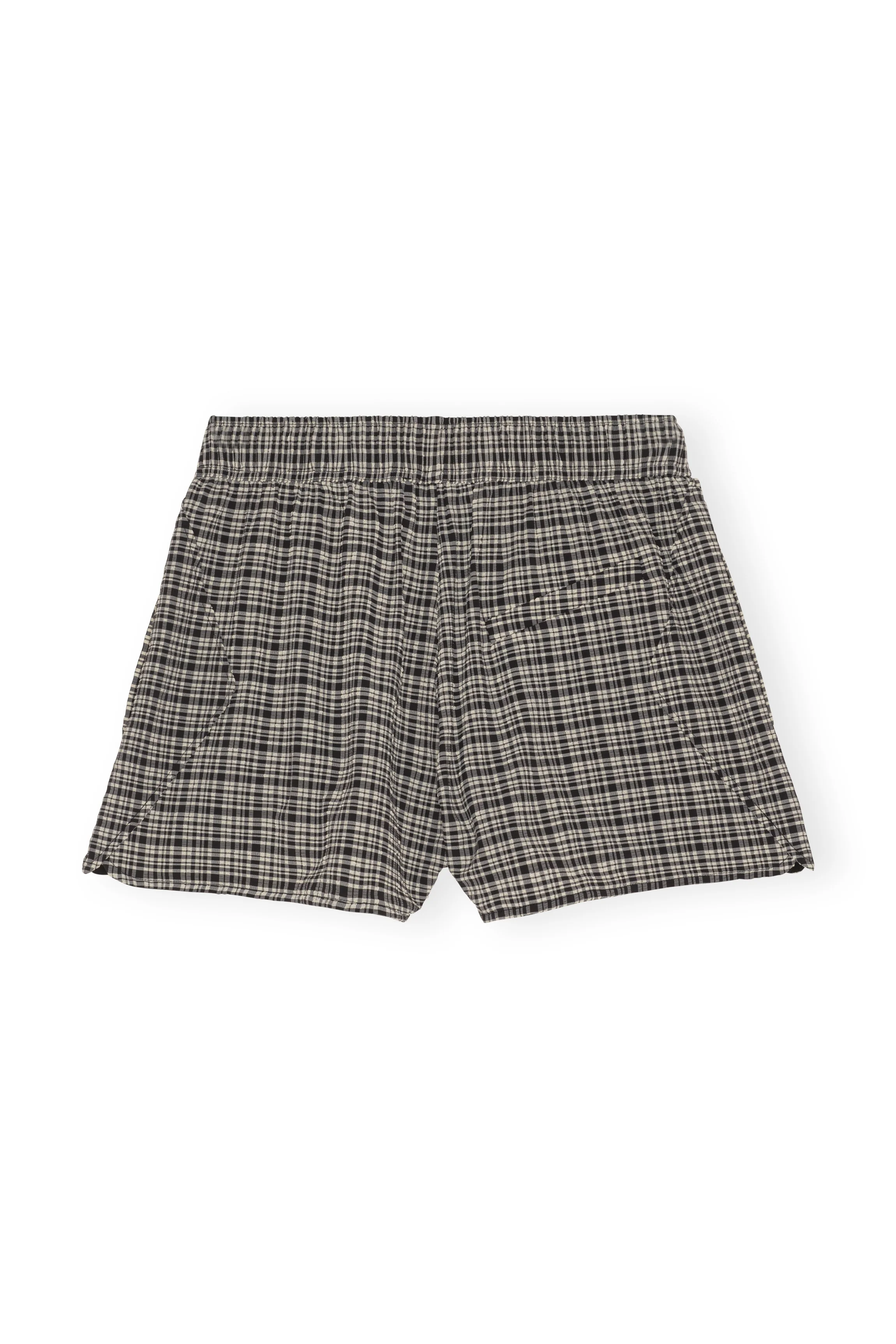 Seersucker Mini Shorts | Mini Check Black - Image 2