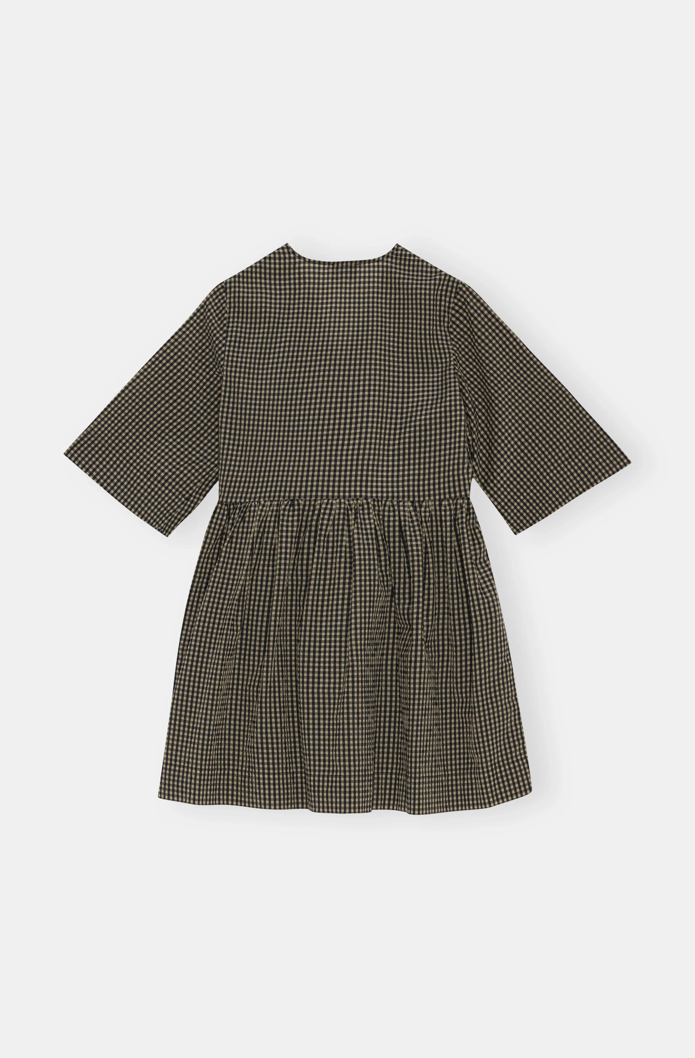 Seersucker Mini Wrap Dress | Gingham Starfish - Image 2