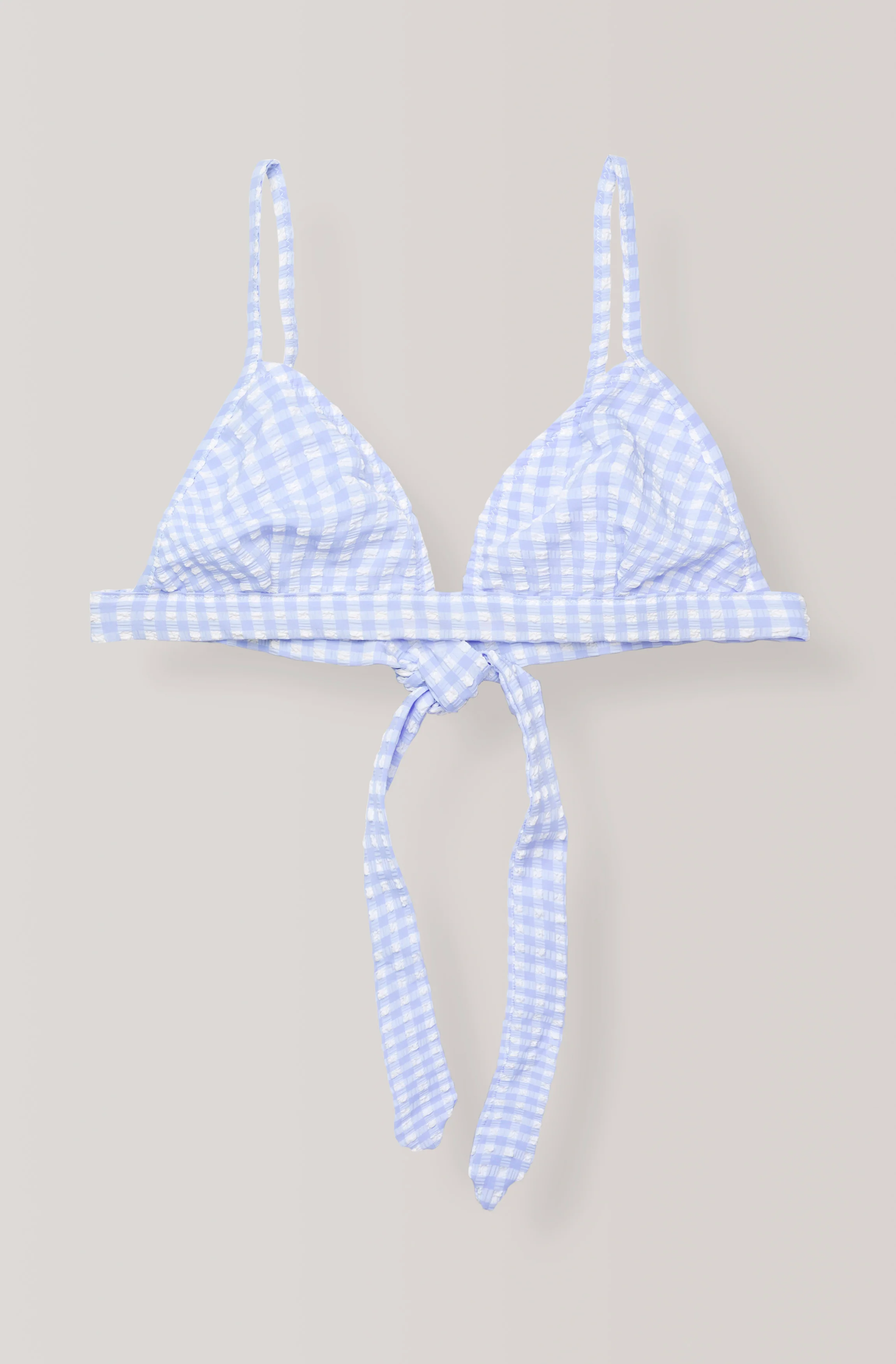 Seersucker Swimwear Tie-Back Bikini Top | Vapor Blue - Image 2