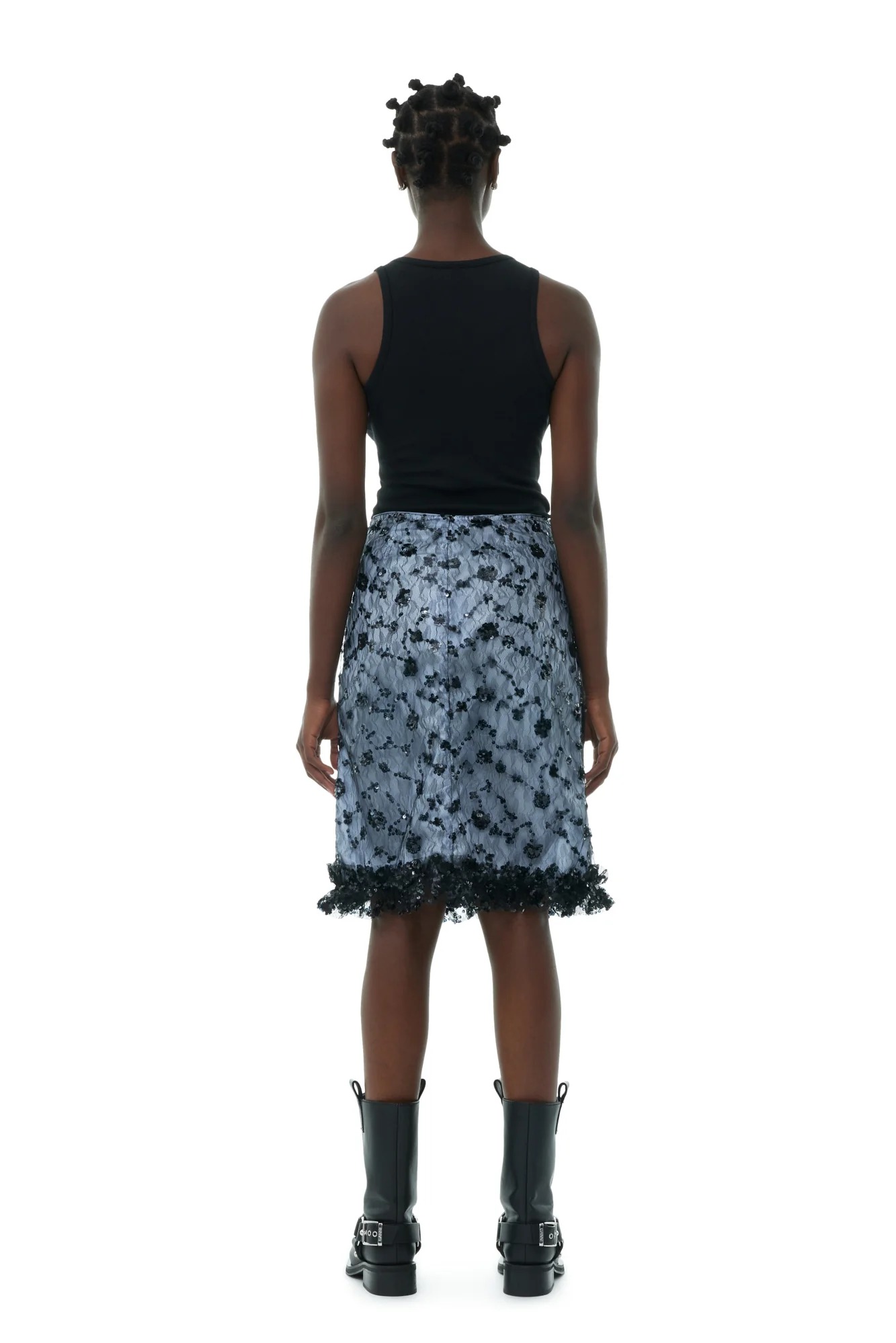 Sequin Lace Skirt | Heather - Image 6