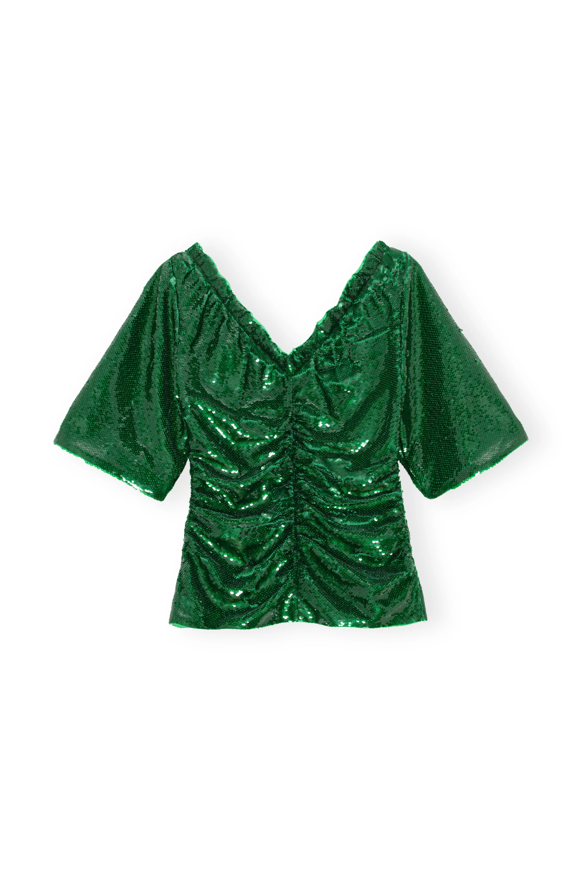 Sequinned Blouse | Kelly Green - Image 2