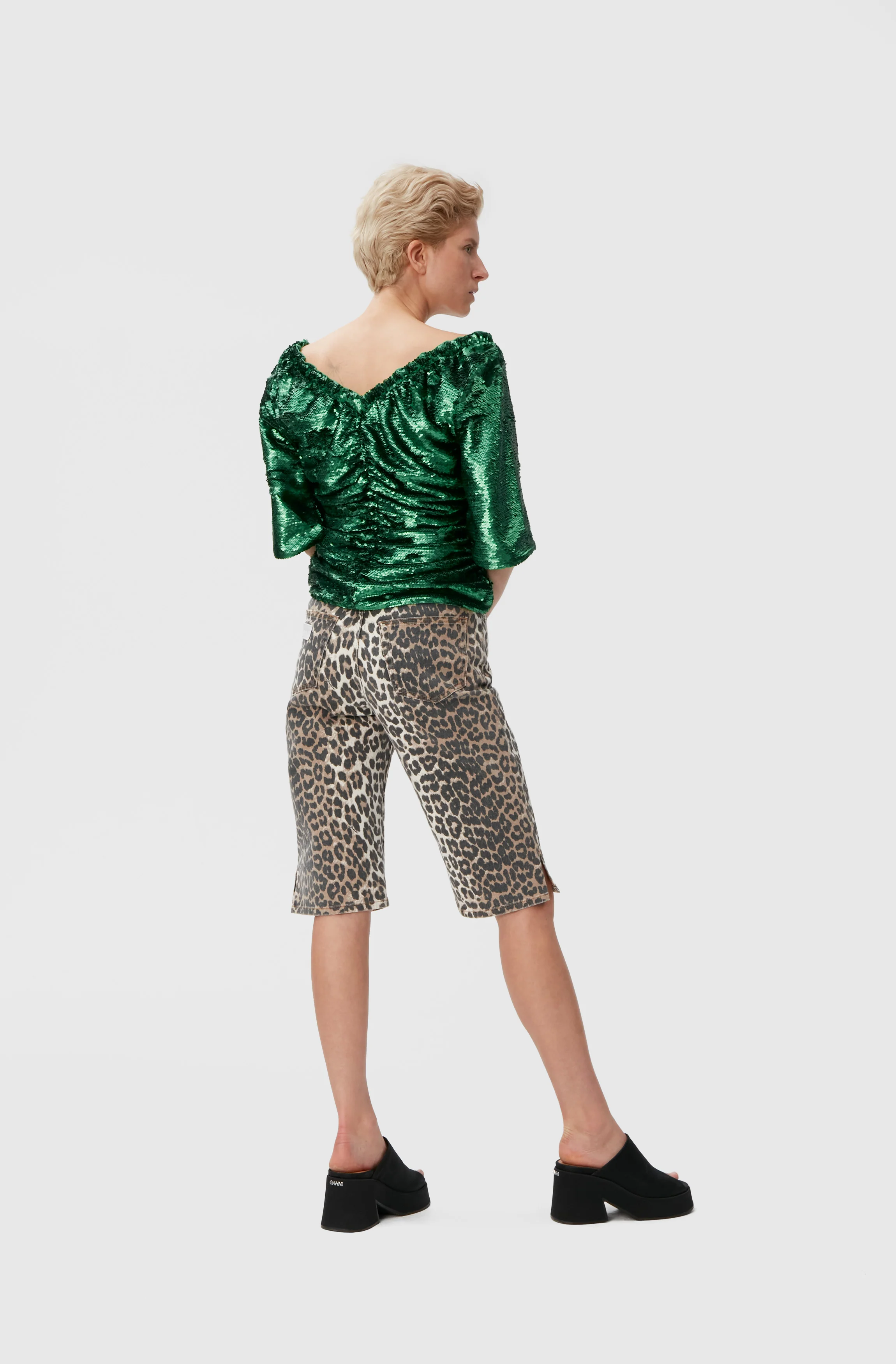 Sequinned Blouse | Kelly Green - Image 5
