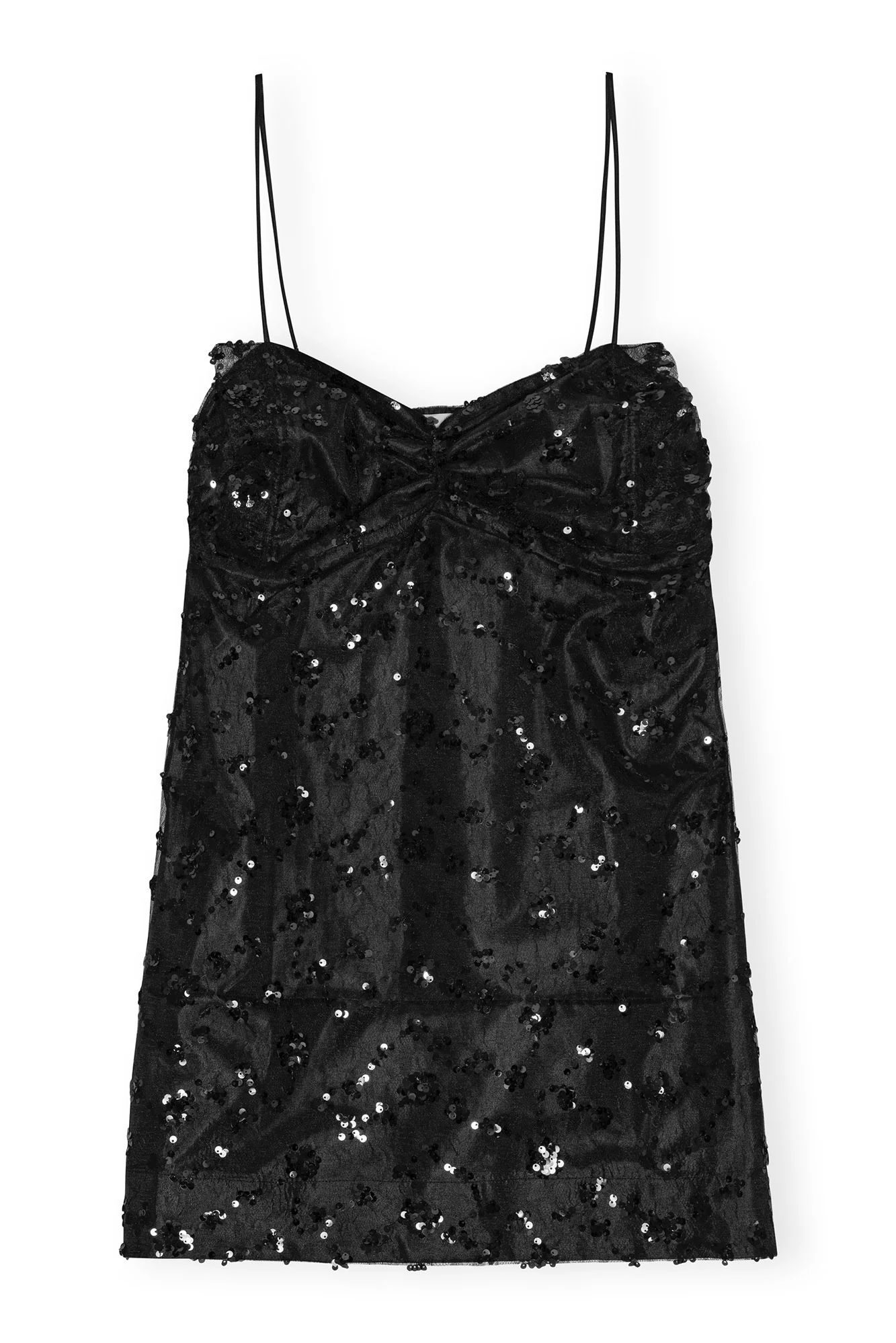Sequins Lace Mini Dress | Black