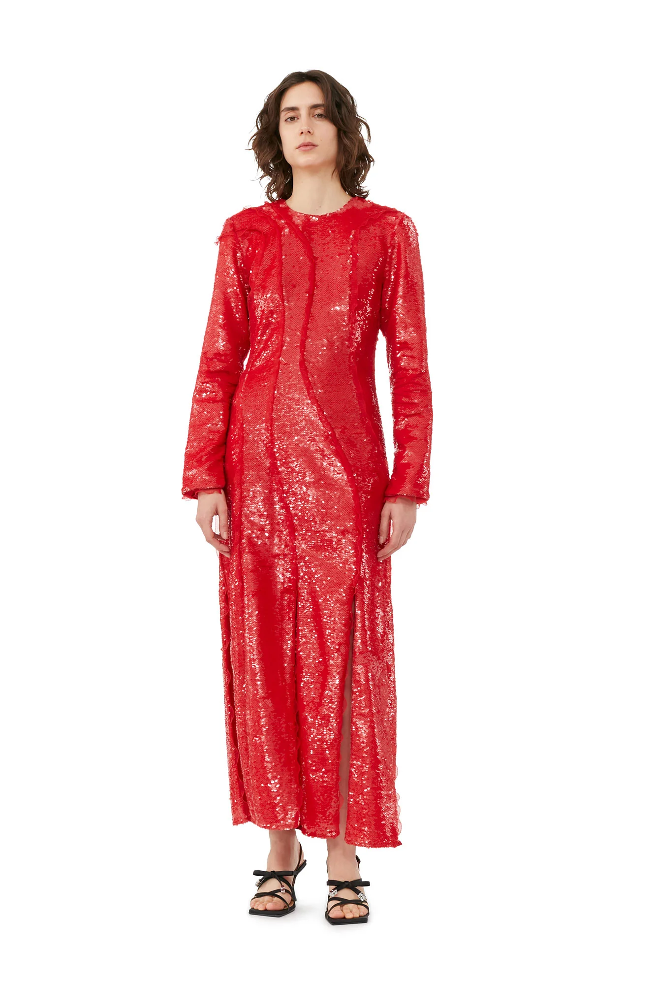 Sequins Maxi Dress | Fiery Red - Image 5