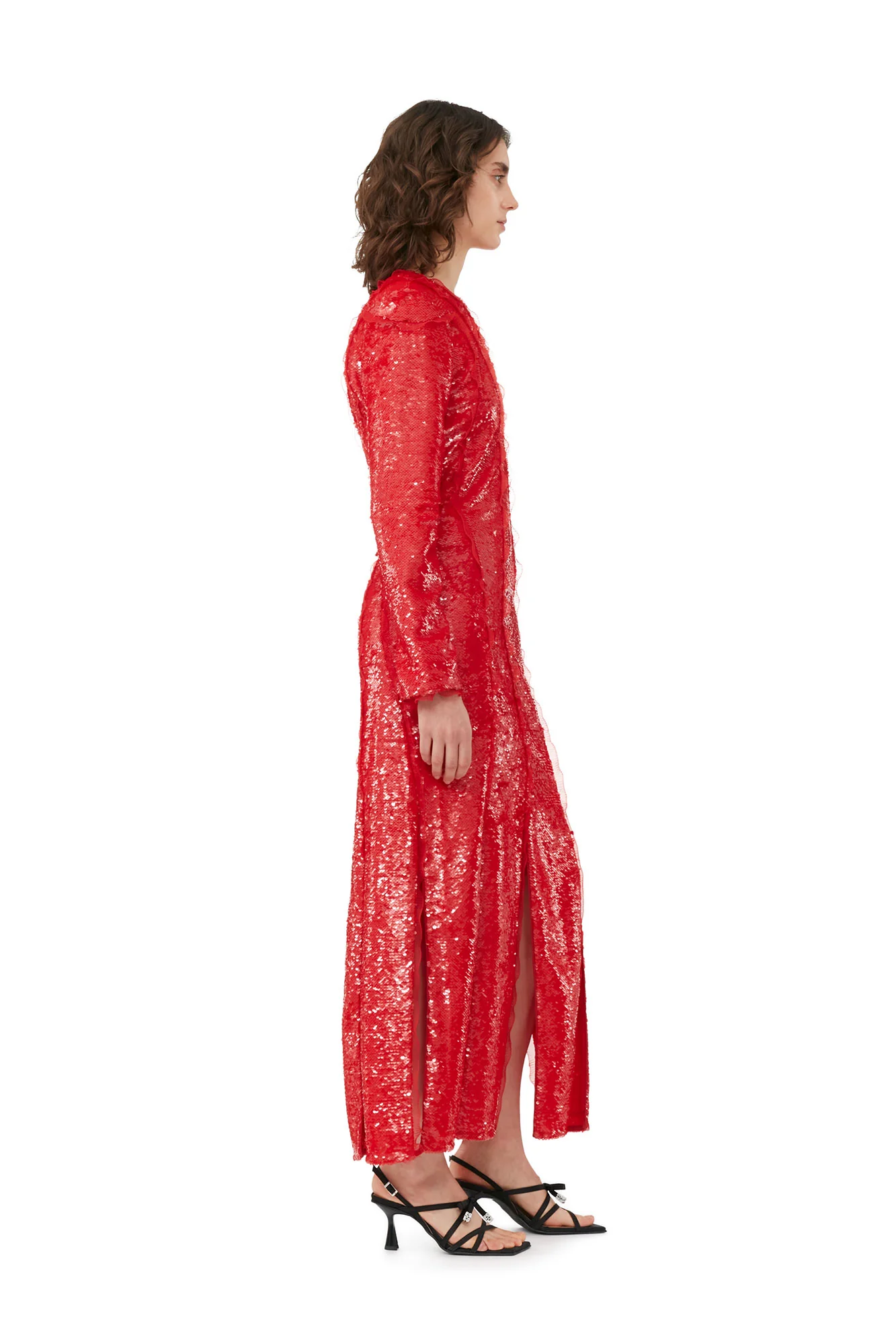 Sequins Maxi Dress | Fiery Red - Image 6