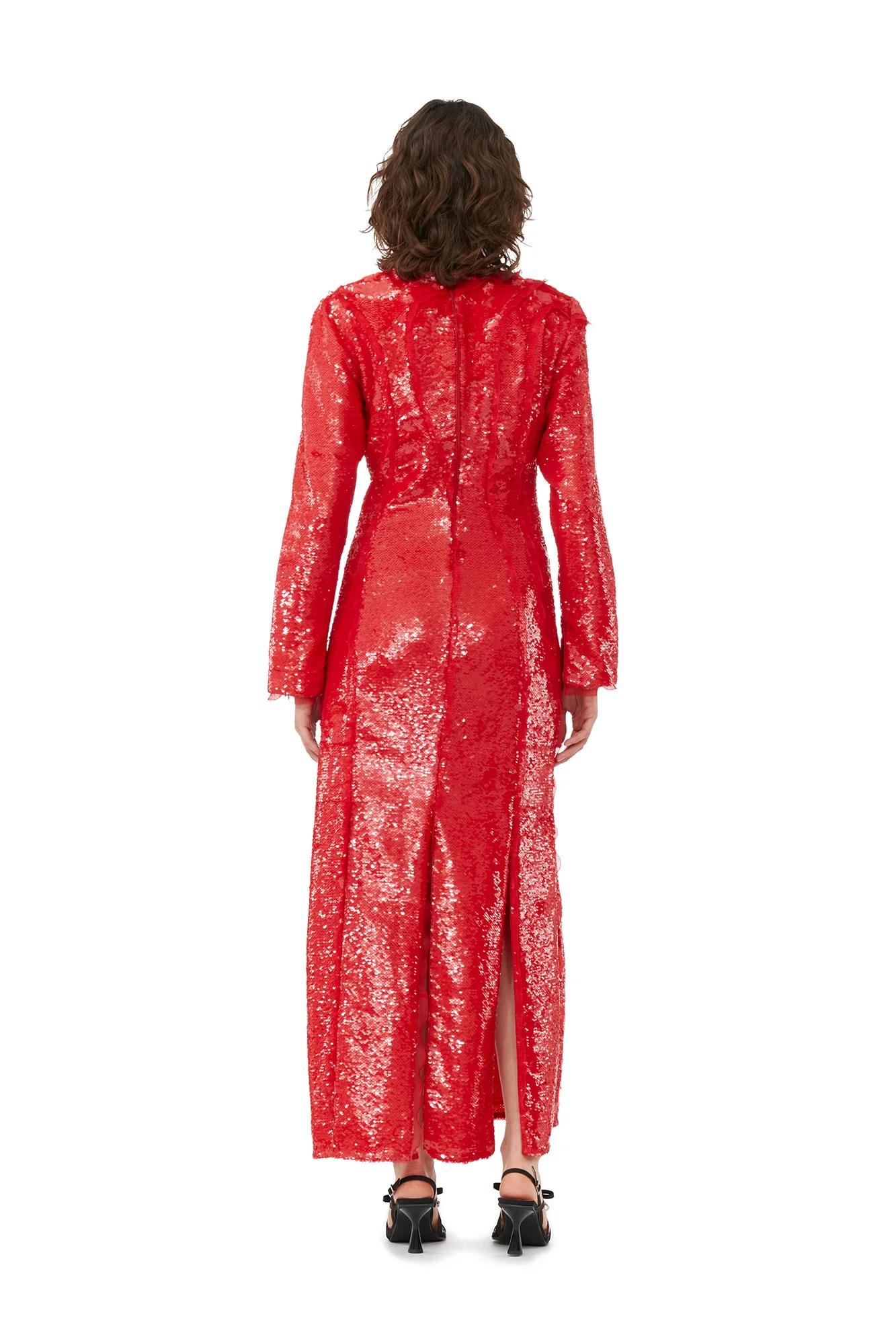 Sequins Maxi Dress | Fiery Red - Image 7
