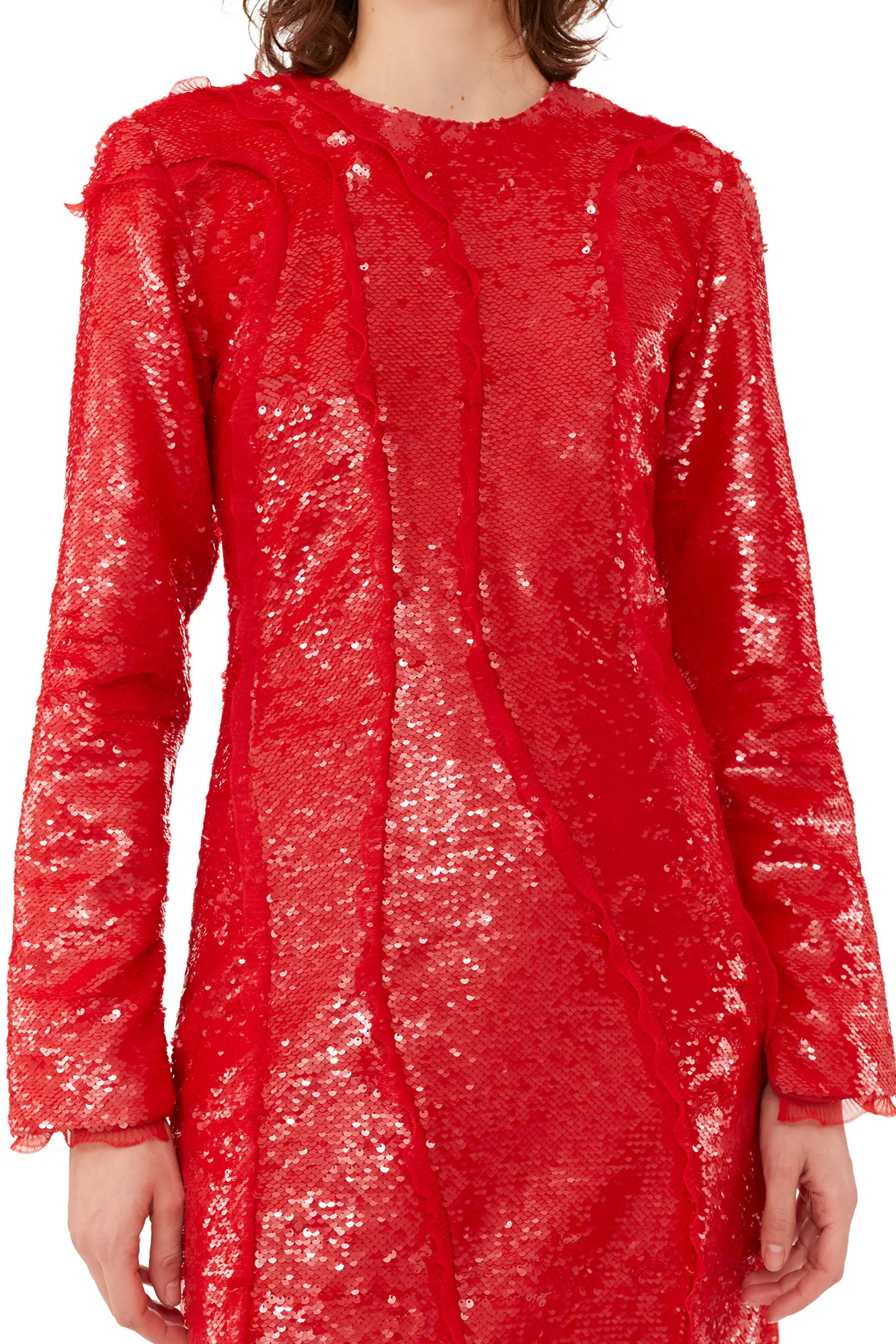 Sequins Maxi Dress | Fiery Red - Image 8