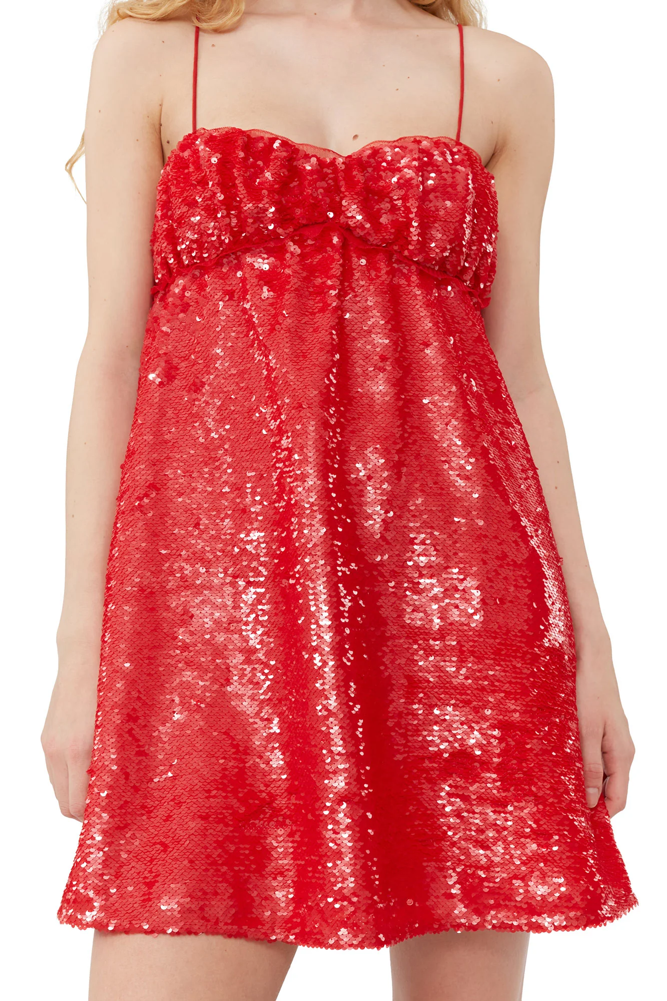 Sequins Mini Dress | Fiery Red - Image 6