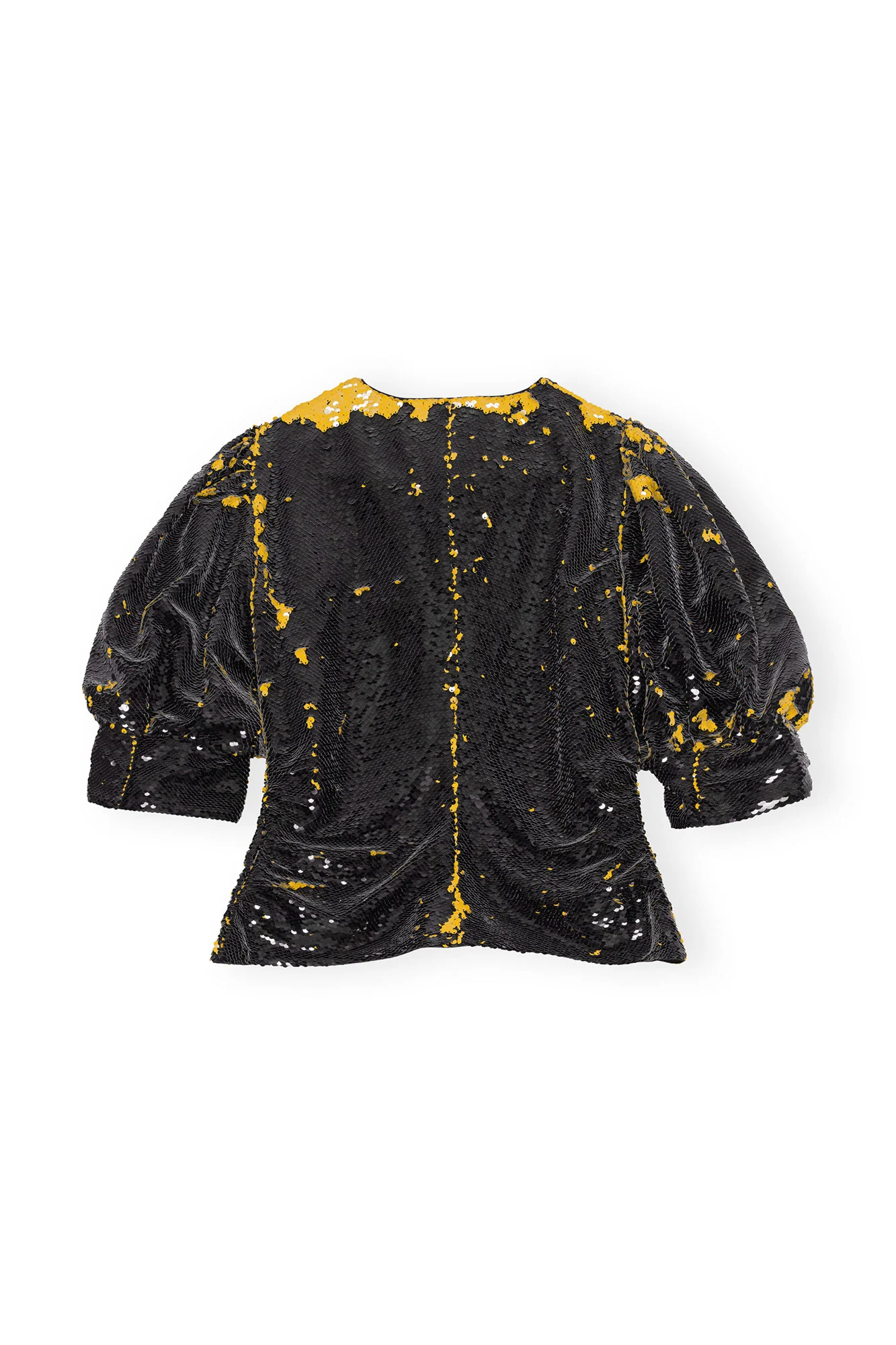 Sequins O-neck Blouse | Black - Image 2