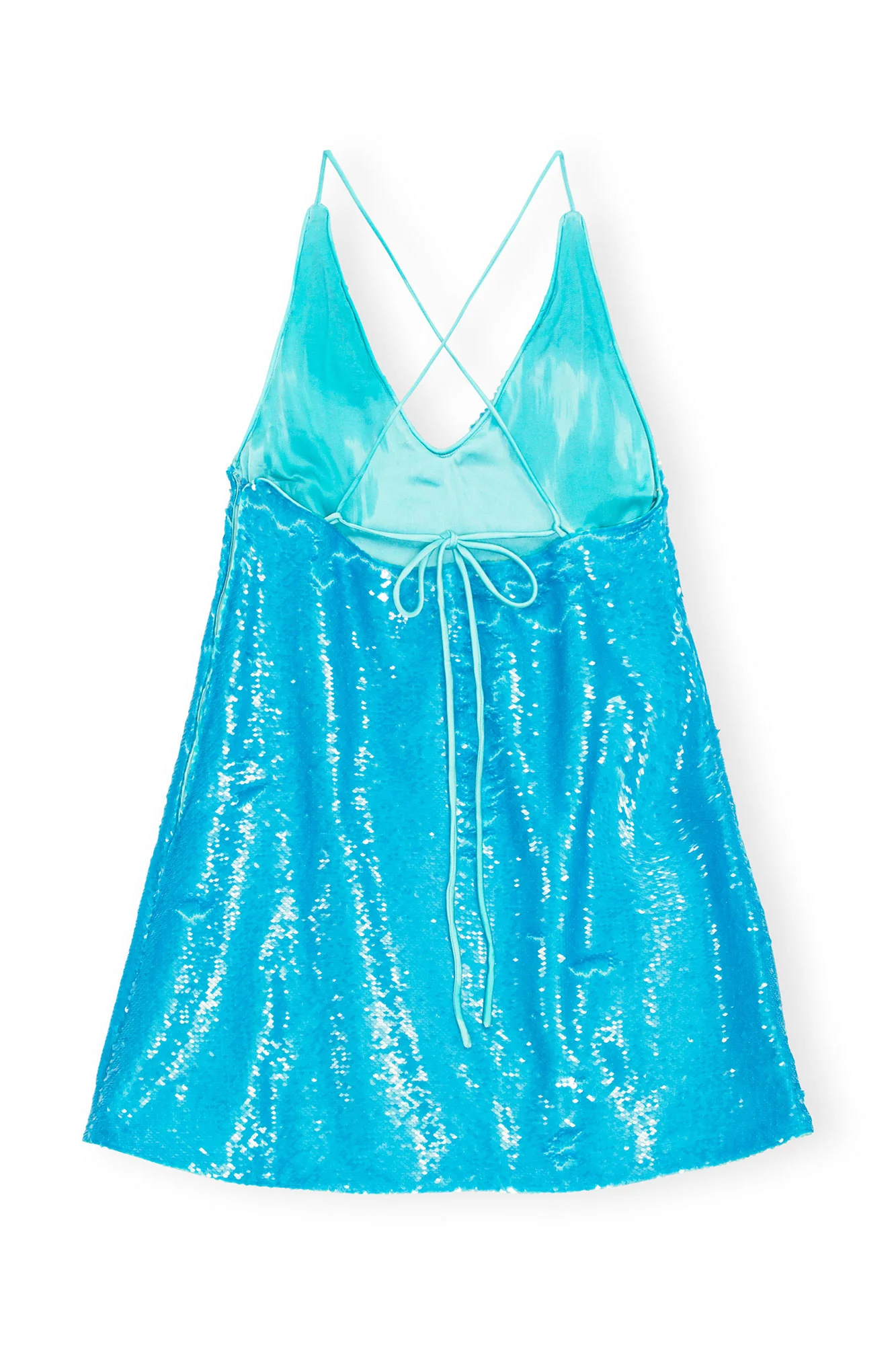 Sequins Strap Mini Dress | Blue Curacao - Image 2