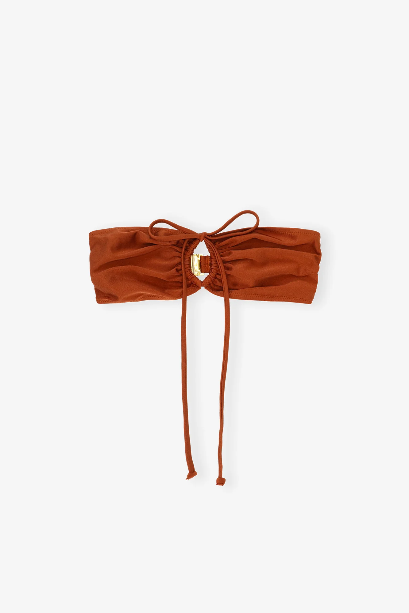 Shine Swim Open Bandeau Bikini Top | Copper Brown