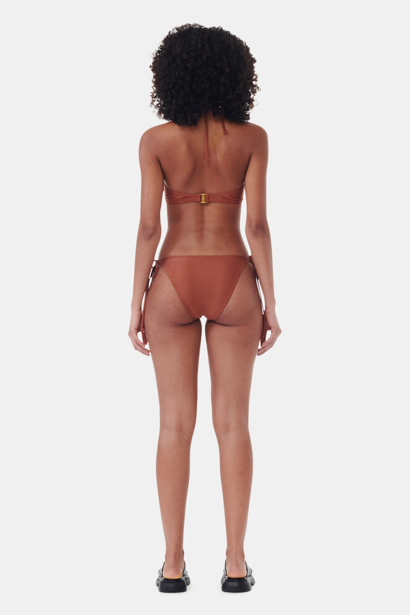 Shine Swim Open Bandeau Bikini Top | Copper Brown - Image 7