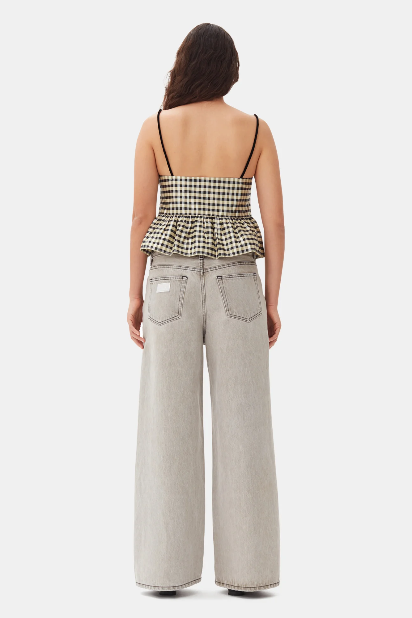 Shiny Check Jacquard Top | Lemon Icing - Image 6