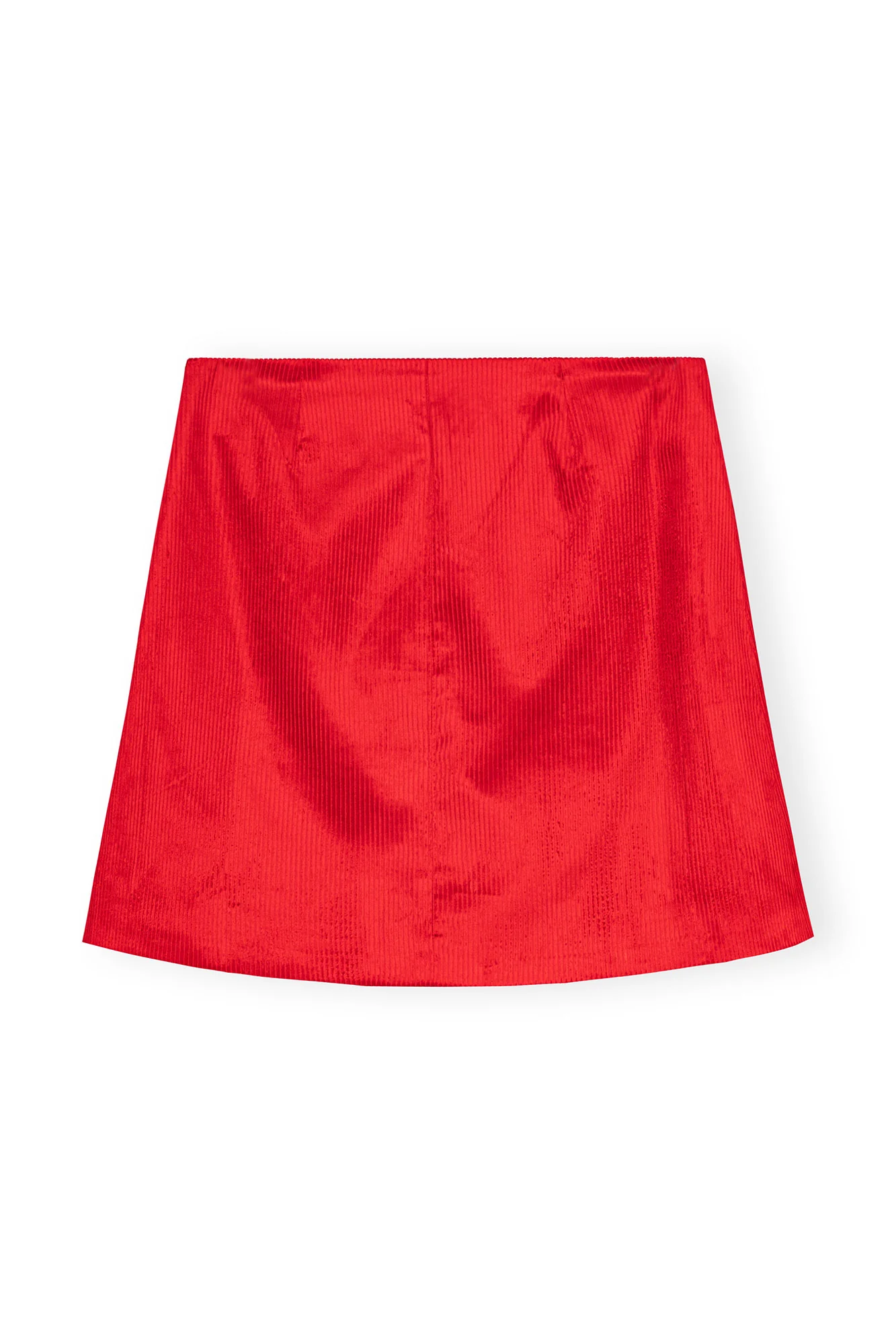 Shiny Corduroy Mini Skirt | High Risk Red - Image 2