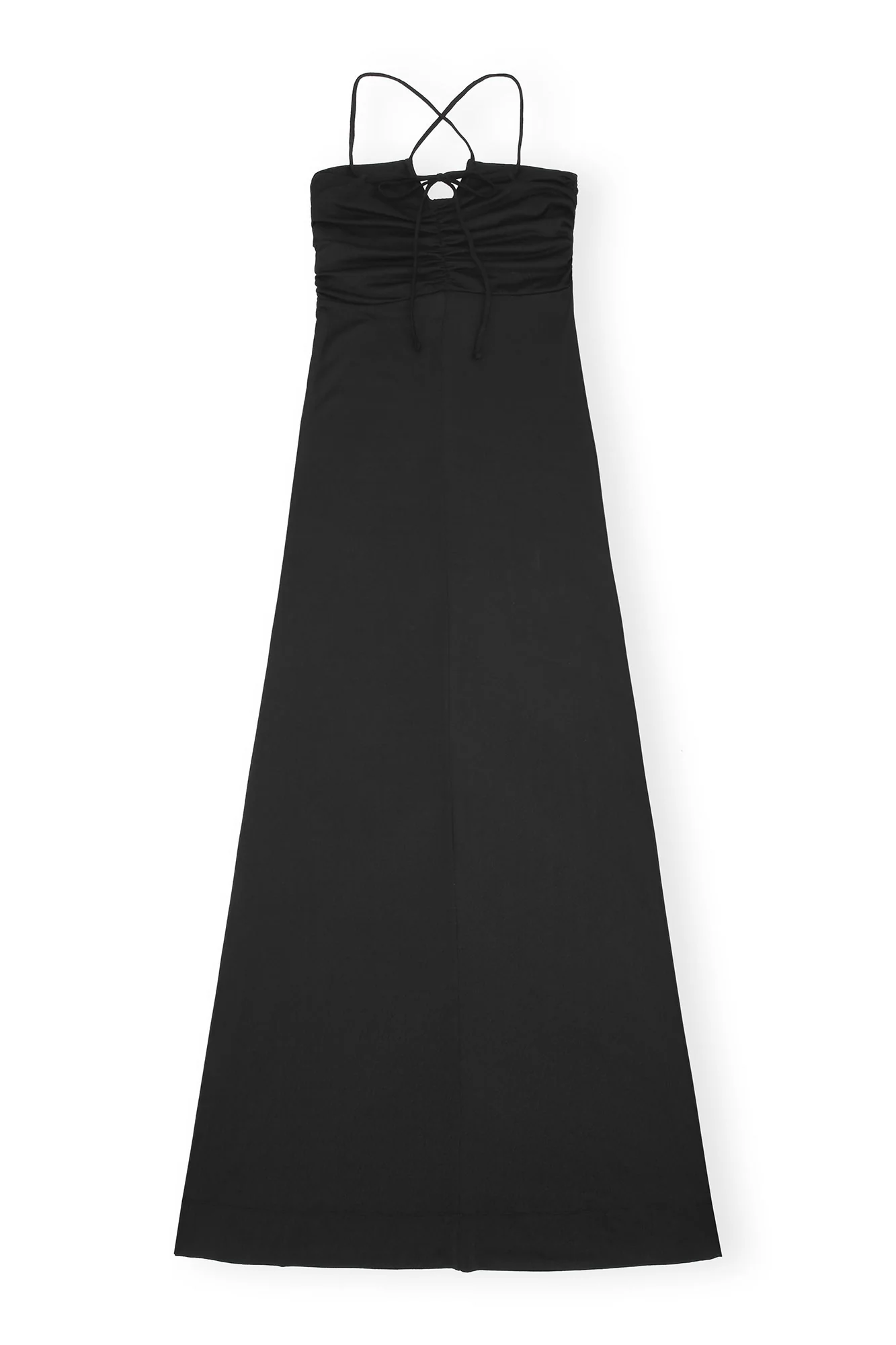 Shiny Crepe Jersey Maxi Dress | Black - Image 2