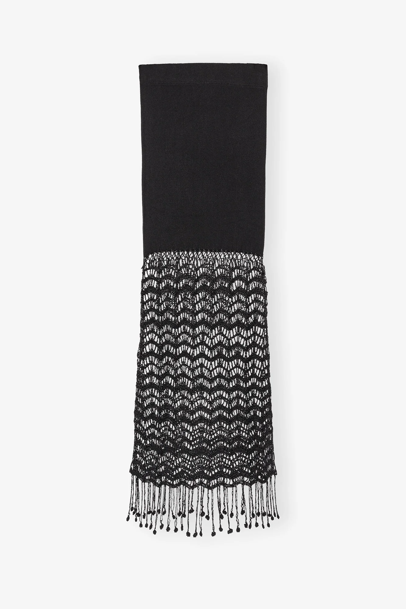 Shiny Crochet Skirt | Black - Image 2