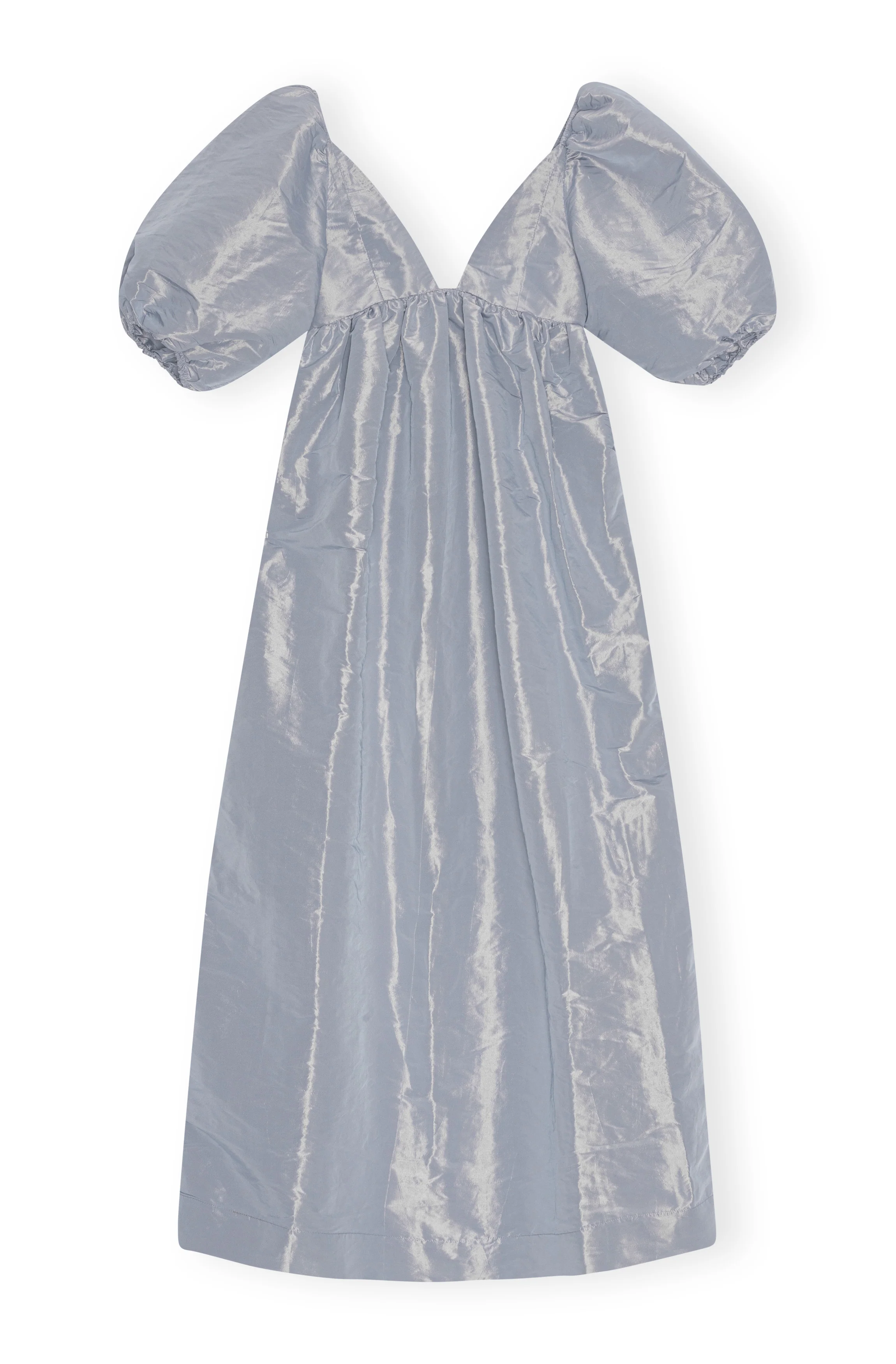 Shiny Taffeta Long Dress | Powder Blue - Image 3