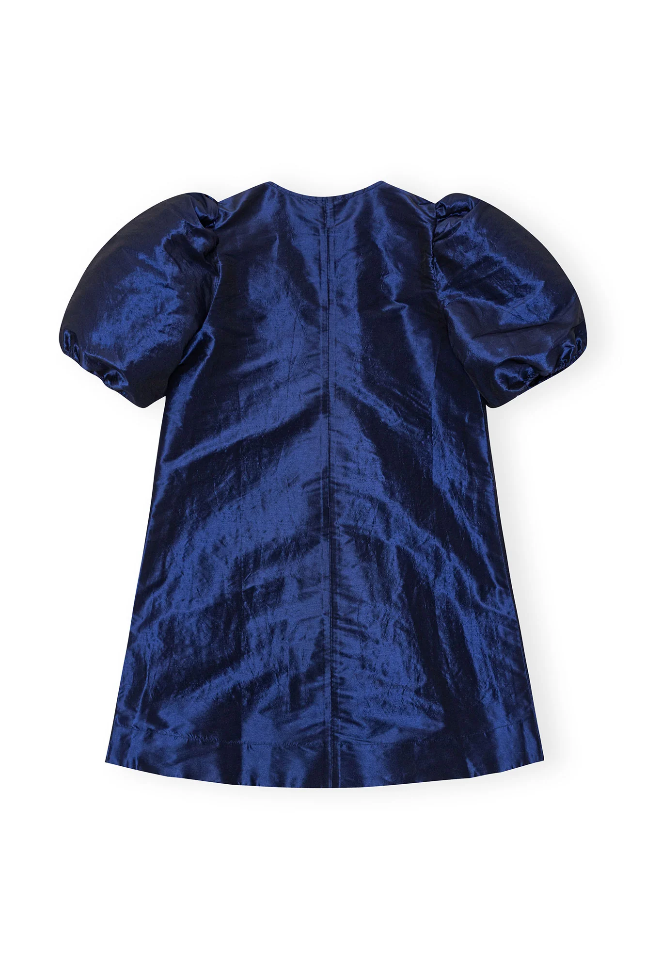 Shiny Taffeta Mini Dress | Sodalite Blue - Image 3