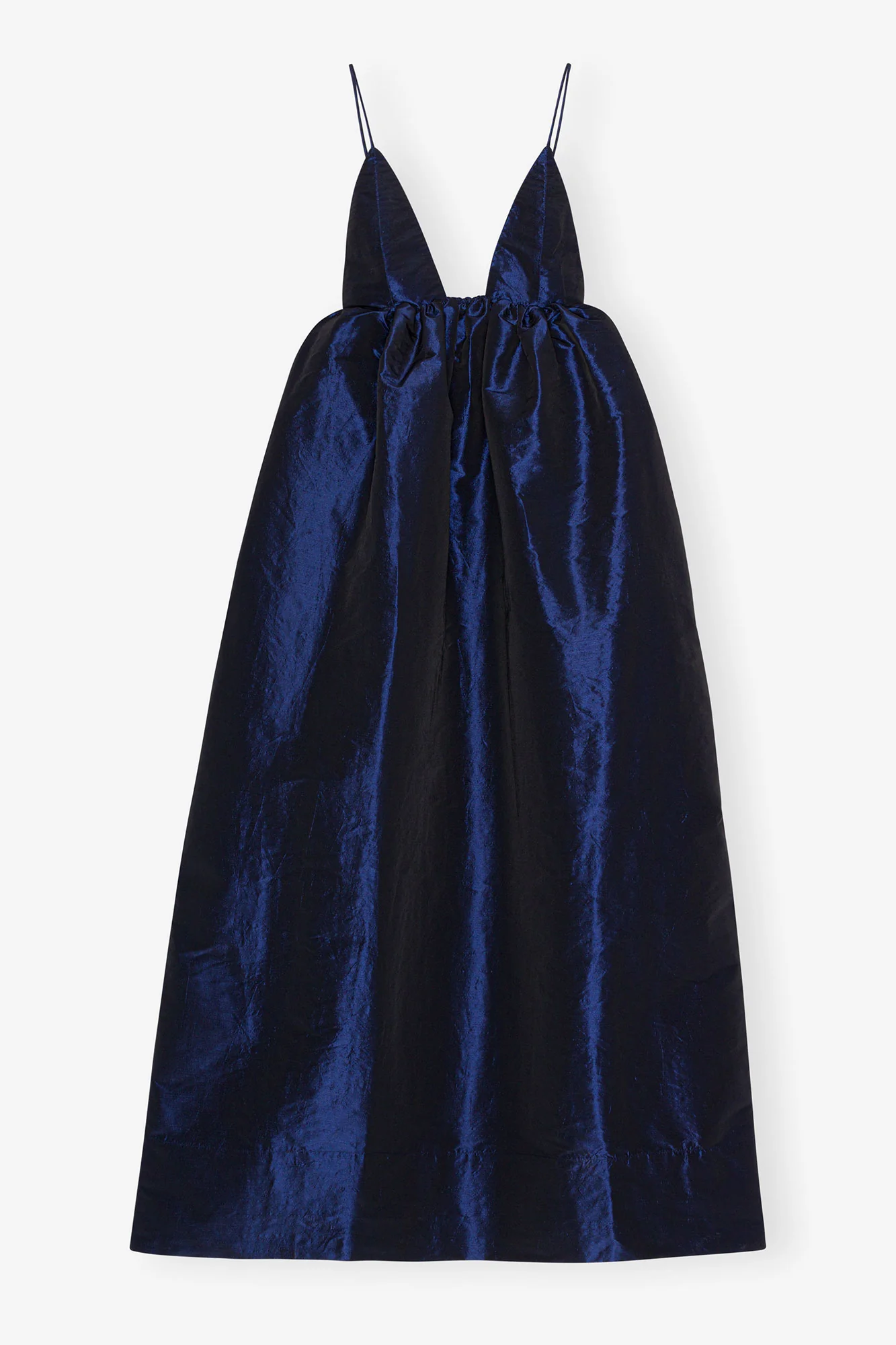 Shiny Taffeta Strap Dress | Sodalite Blue - Image 2