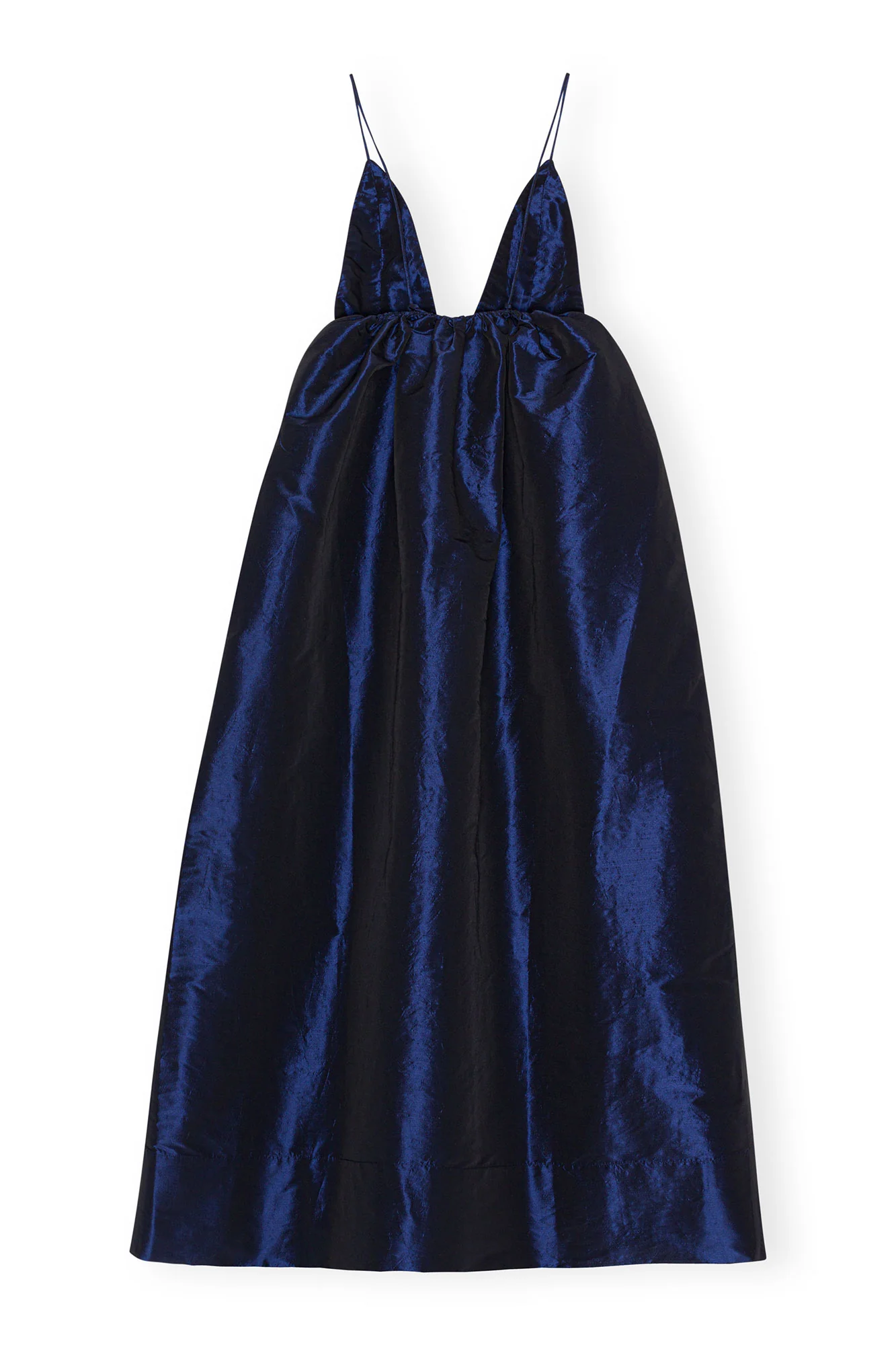 Shiny Taffeta Strap Dress | Sodalite Blue - Image 3