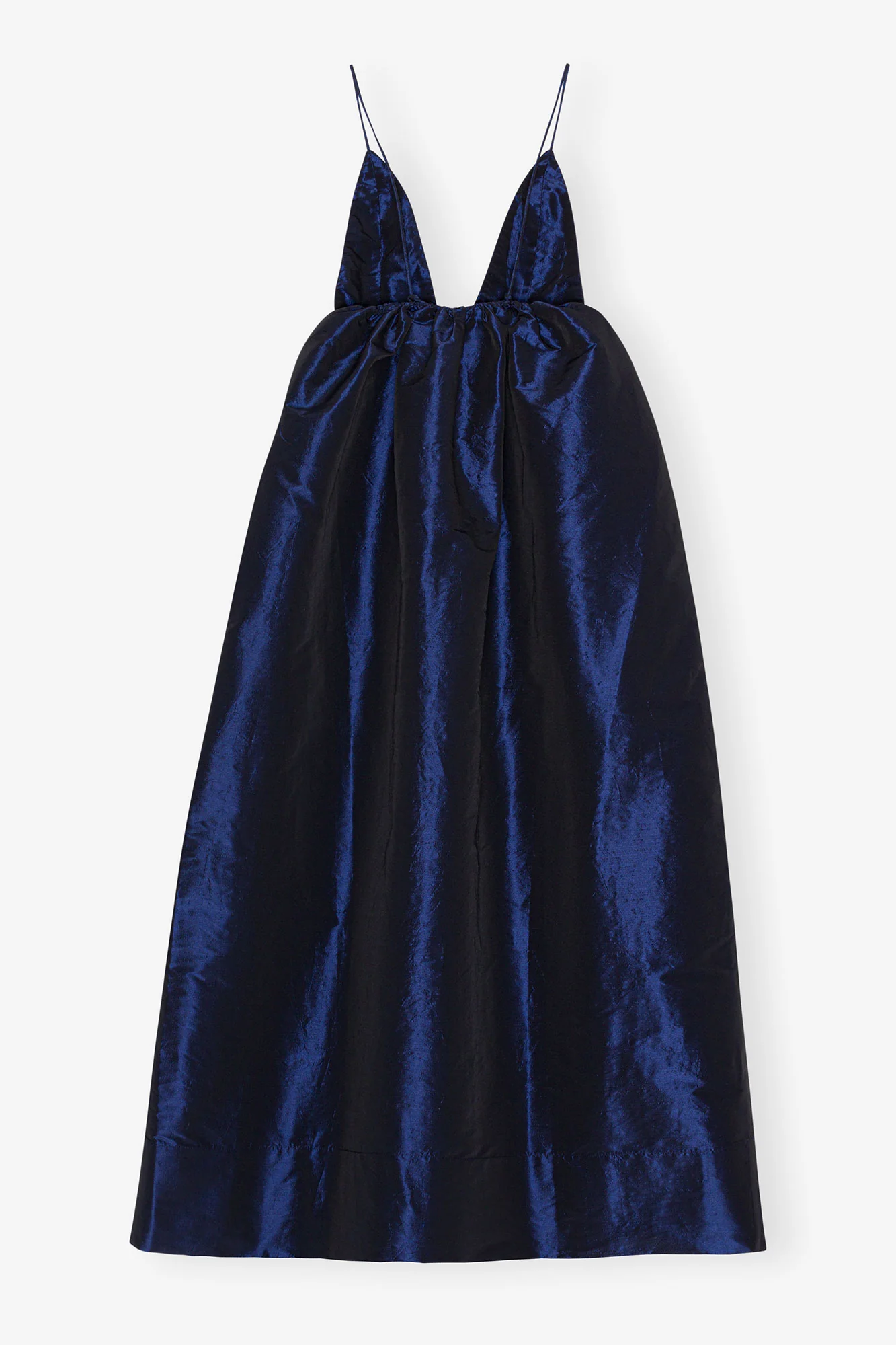 Shiny Taffeta Strap Dress | Sodalite Blue - Image 4