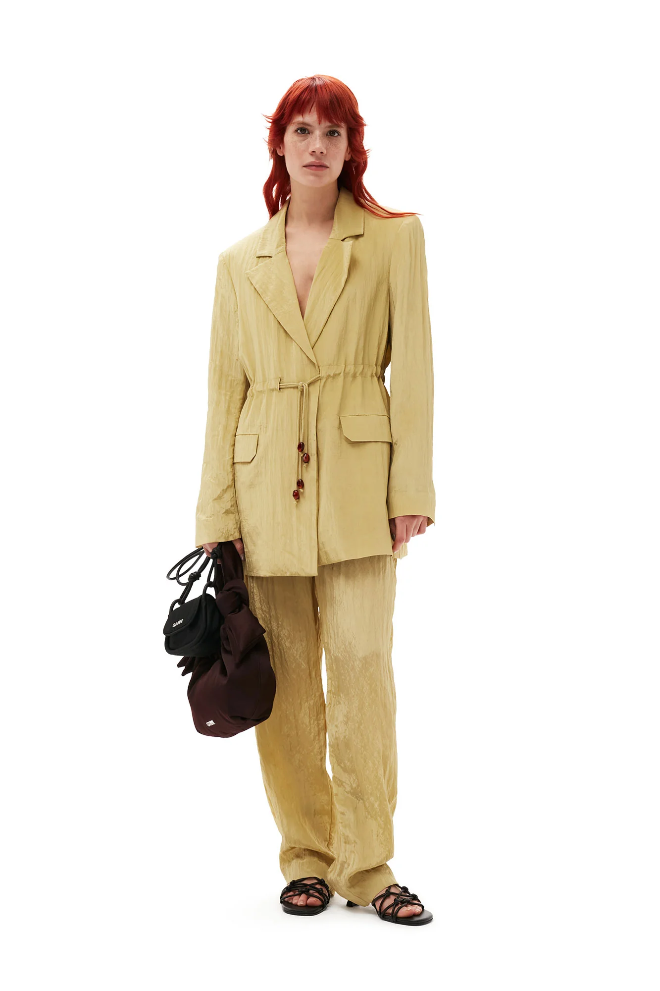Shiny Tech Blazer | Leek Green - Image 3