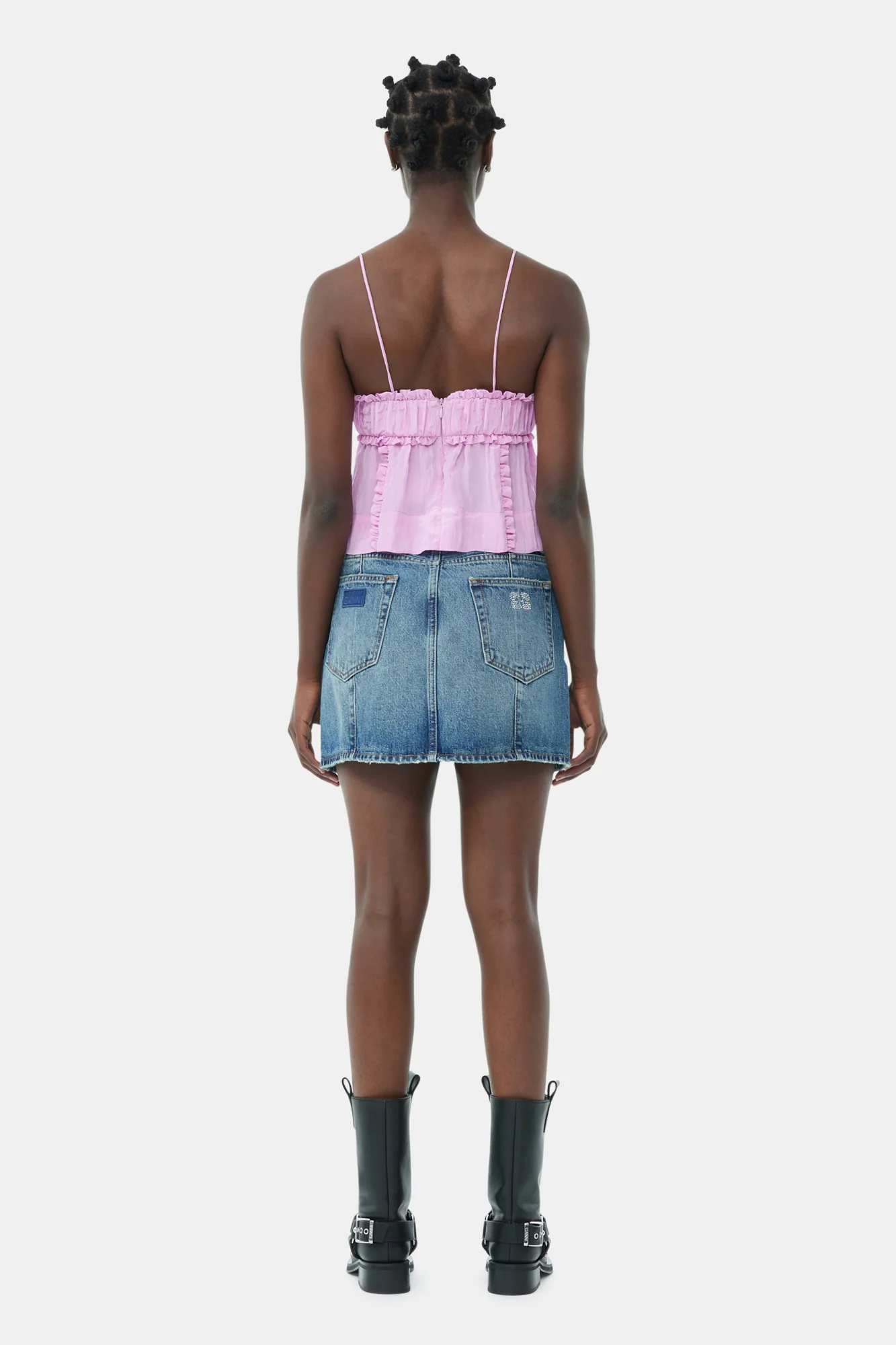 Shiny Tech Strap Top | Lilac Sachet - Image 6